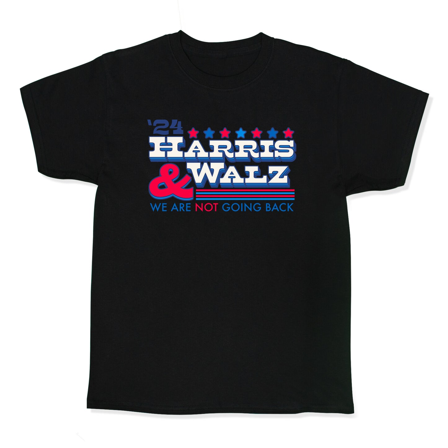 Harris and Walz 2024 We are NOT Going Back Kids Tee