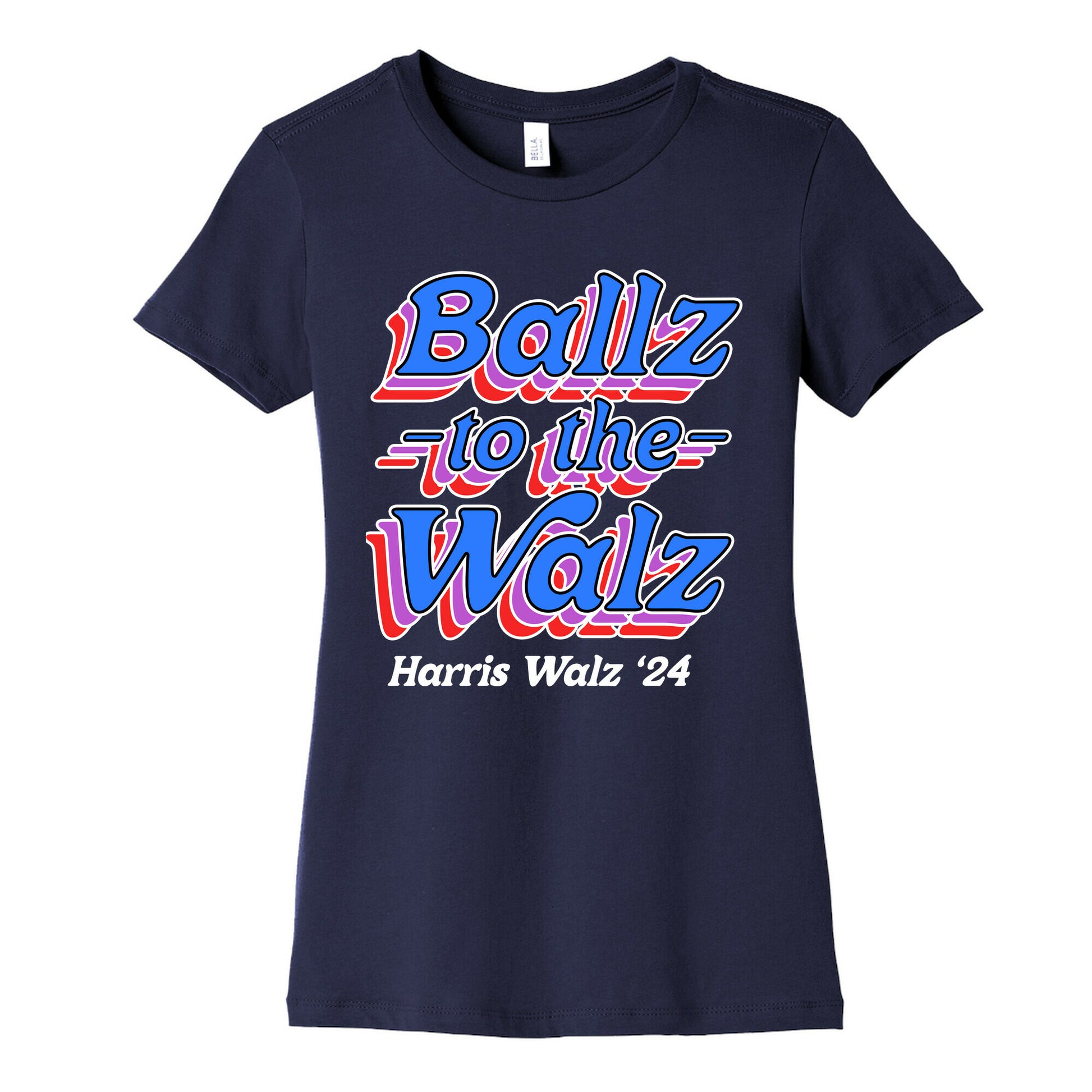 Ballz to the Walz (Harris Walz 2024) Womens Cotton Tee