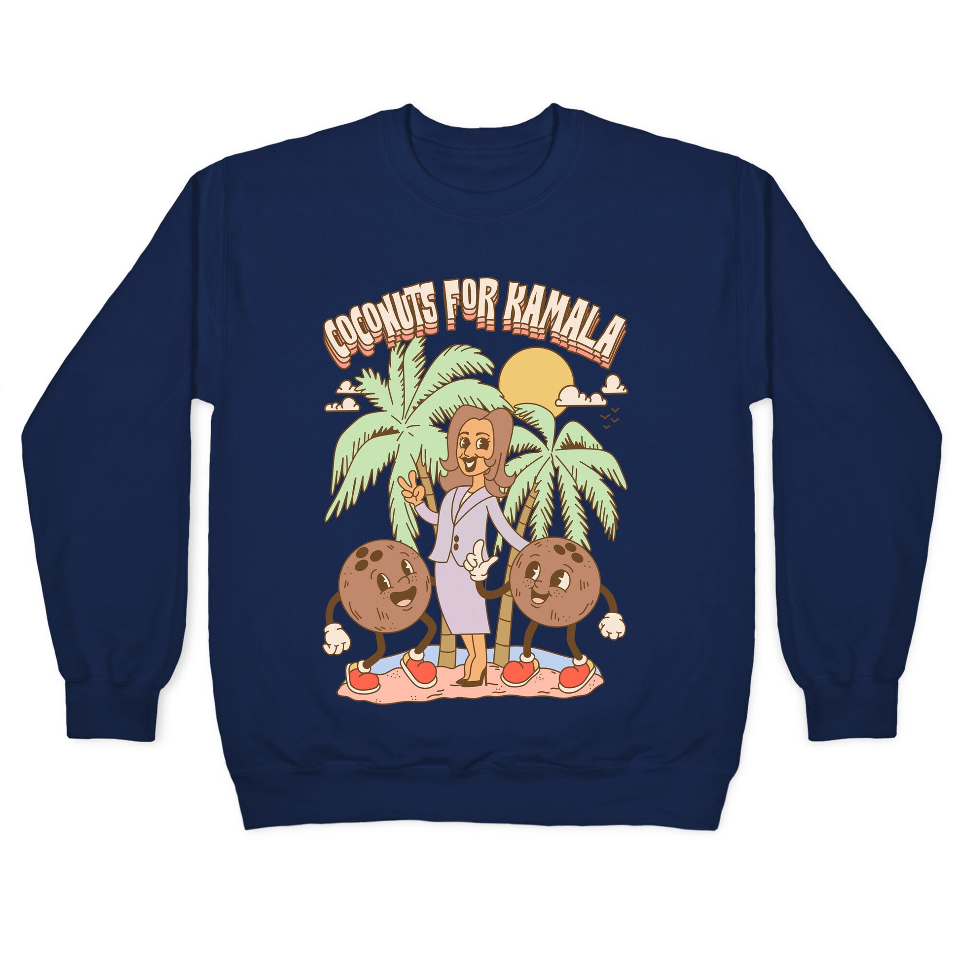 Coconuts For Kamala Crewneck Sweatshirt