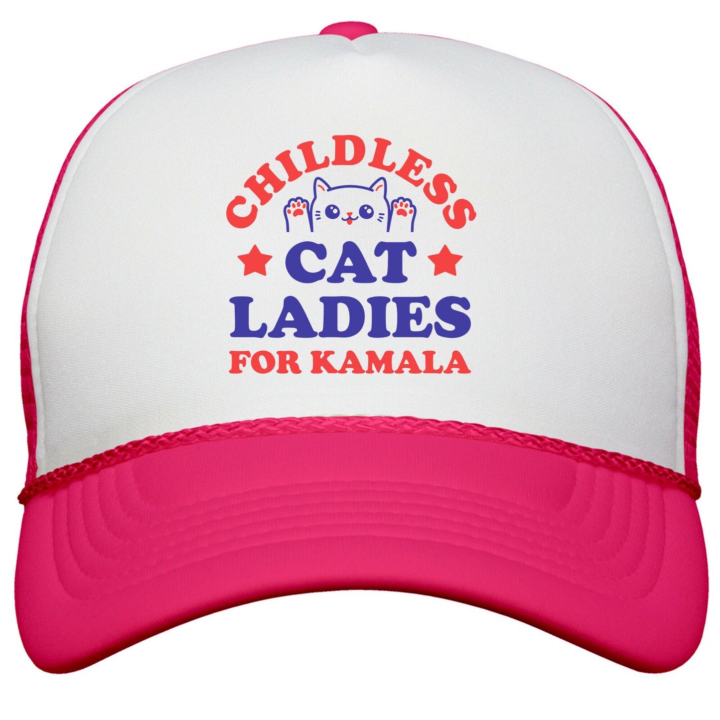 Childless Cat Ladies for Kamala Snapback Trucker Hat