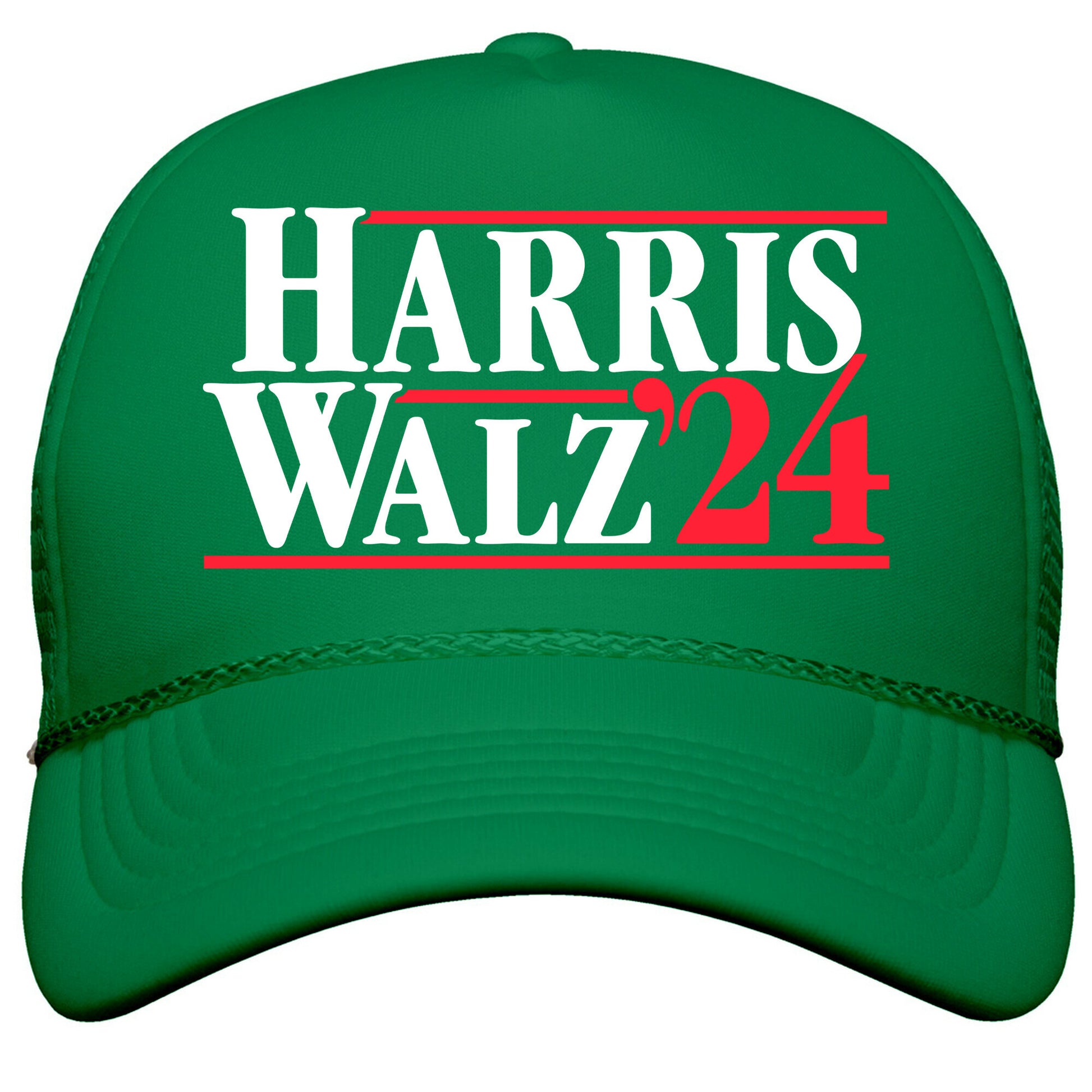 Harris Walz 2024 White Snapback Trucker Hat