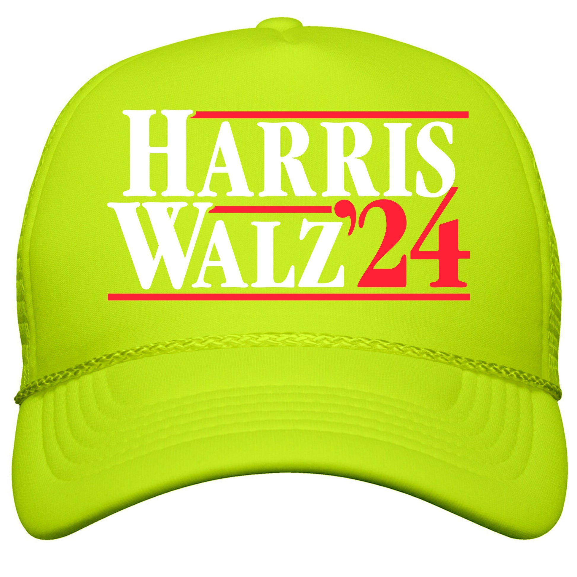Harris Walz 2024 White Snapback Trucker Hat
