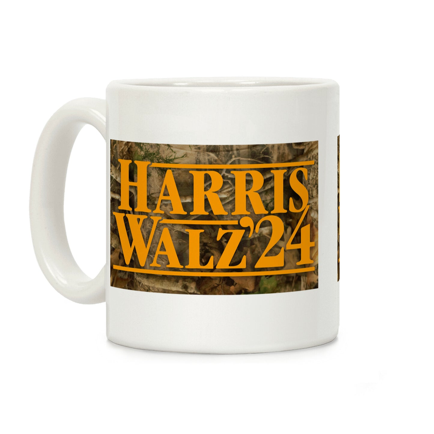 Harris Walz 2024 Hunter Orange and Camouflage Coffee Mug