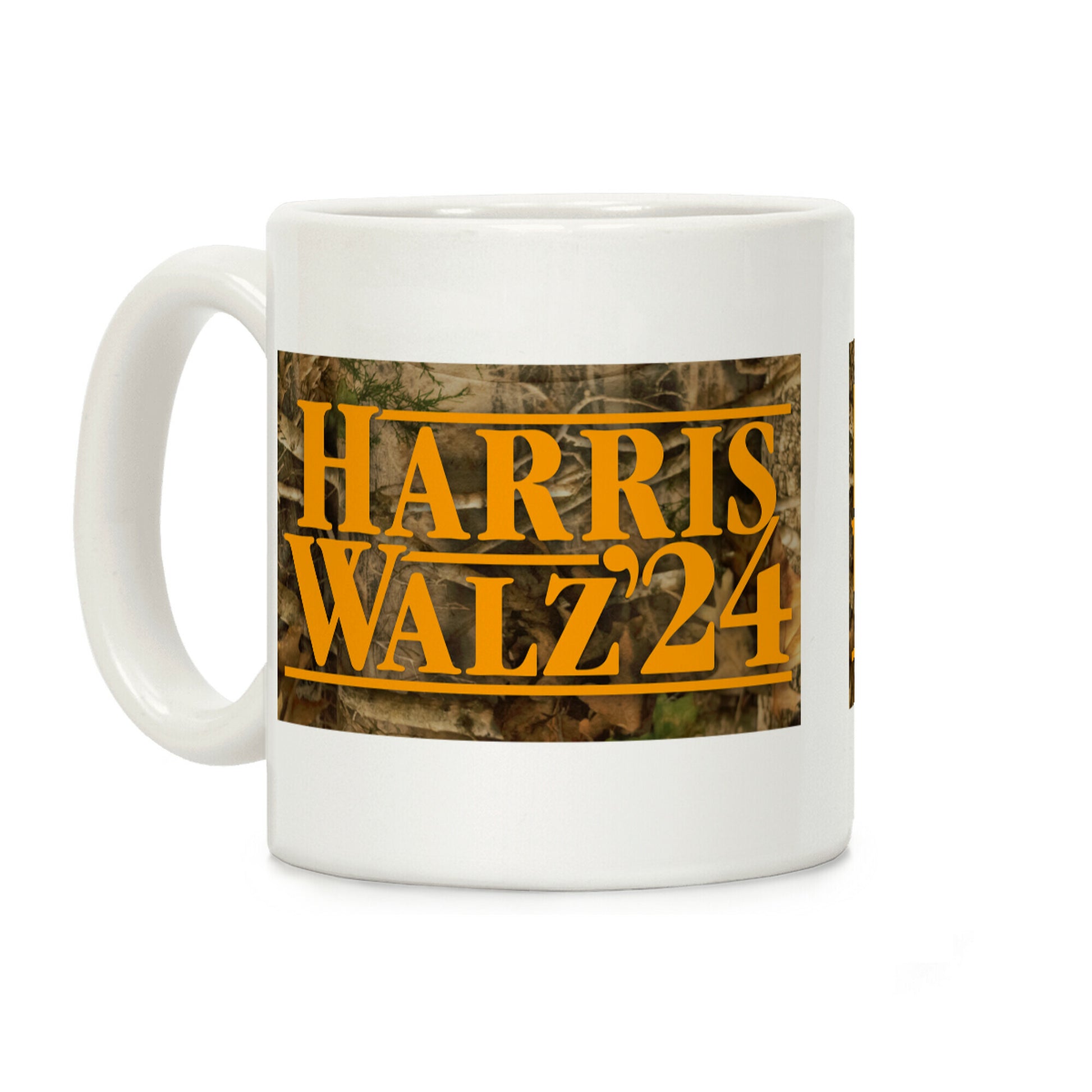 Harris Walz 2024 Hunter Orange and Camouflage Coffee Mug