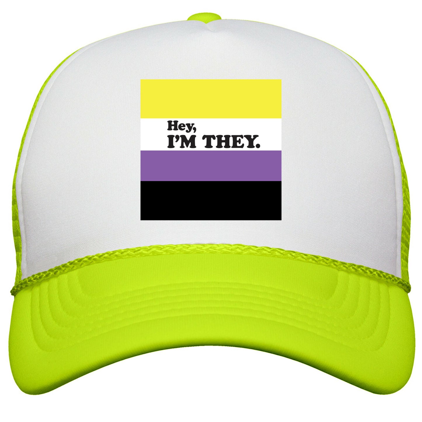 Hey, Im They. \(Non-binary\) Snapback Trucker Hat