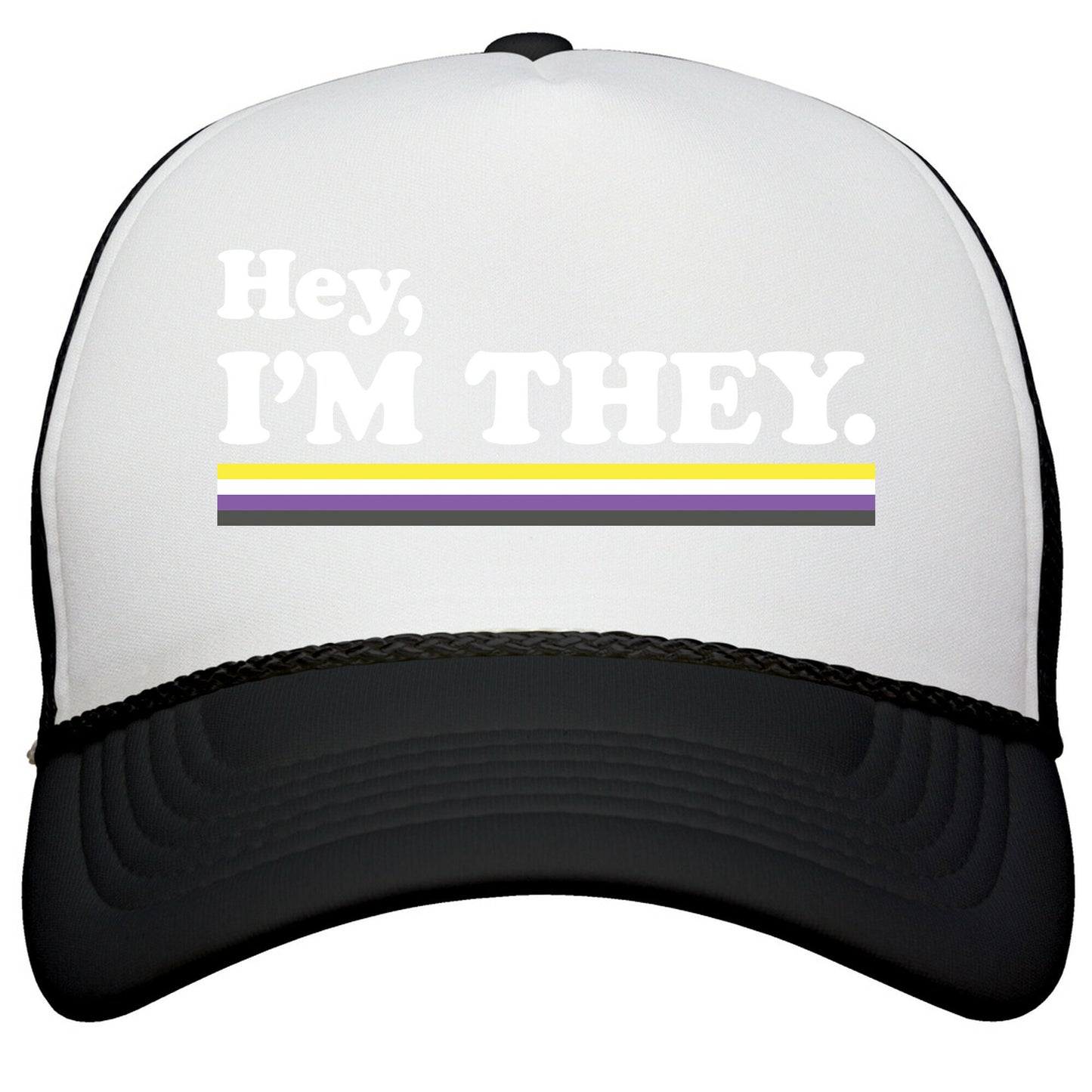 Hey, Im They. \(Non-binary\) Snapback Trucker Hat
