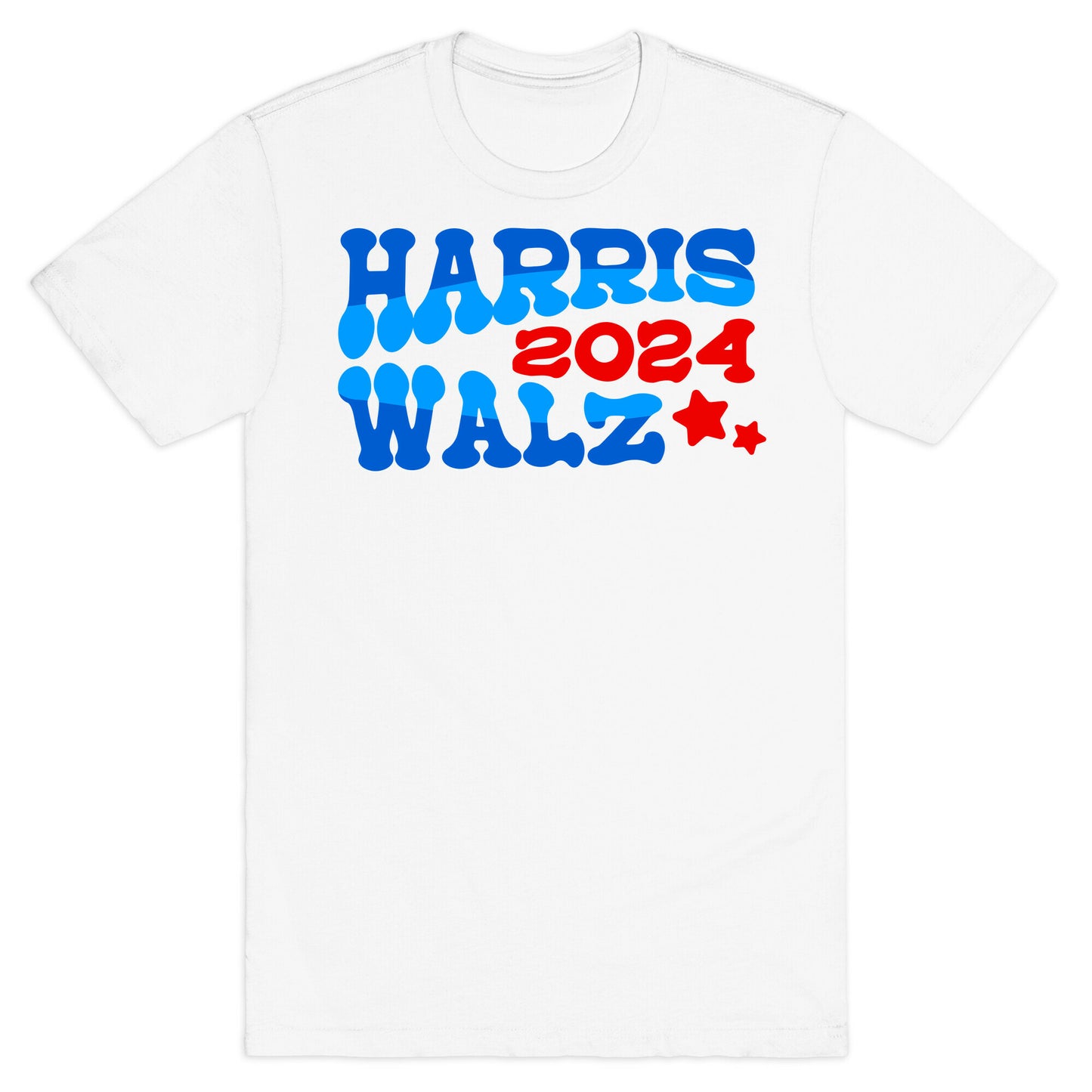 Harris Walz 2024 Retro Text T-Shirt