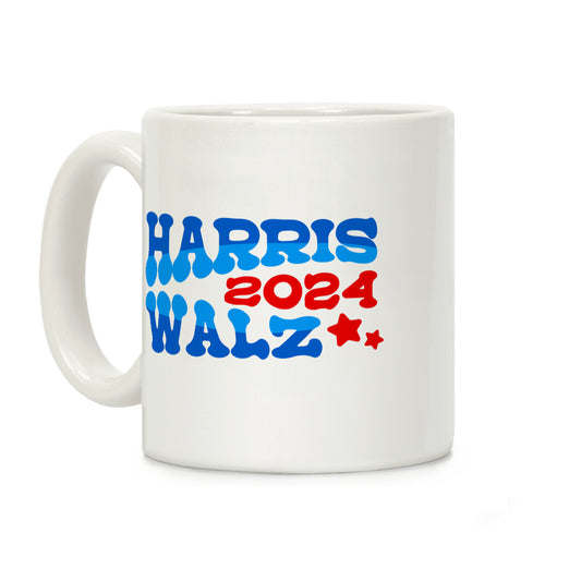 Harris Walz 2024 Retro Text Coffee Mug