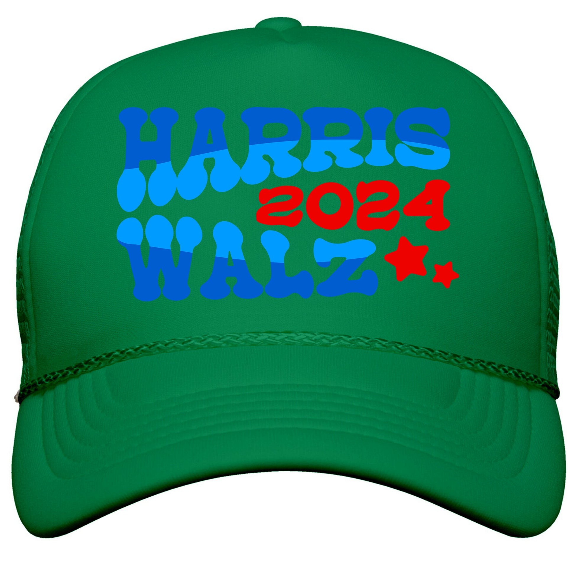 Harris Walz 2024 Retro Text Snapback Trucker Hat