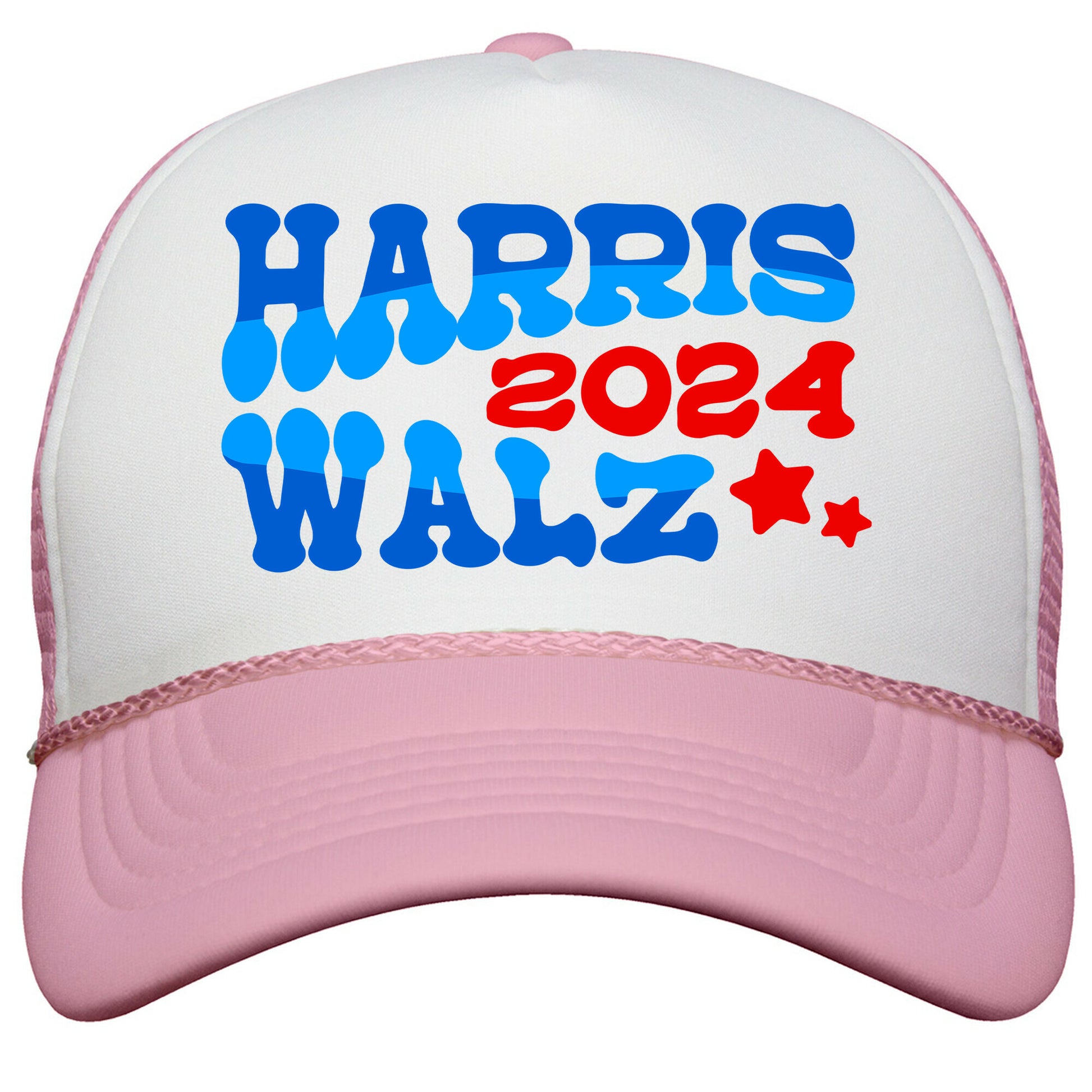 Harris Walz 2024 Retro Text Snapback Trucker Hat