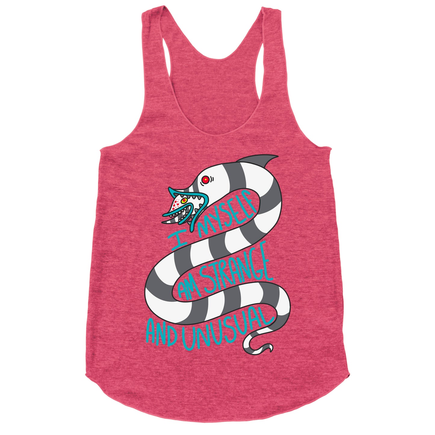 I Myself Am Strange and Unusual Racerback Tank
