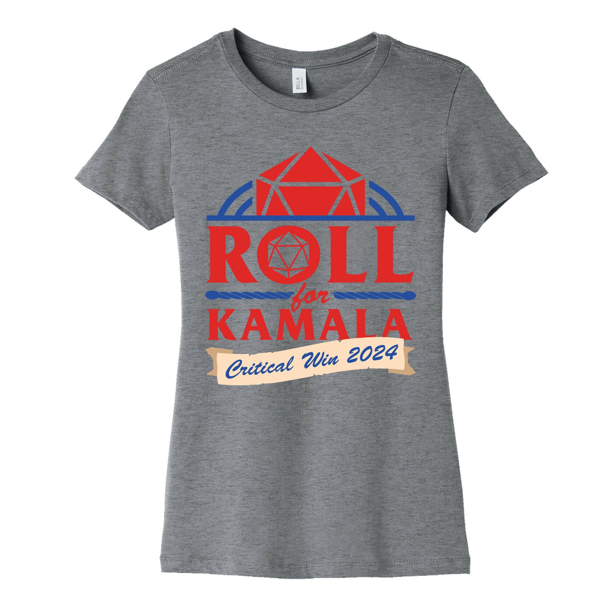 Roll for Kamala: Critical Win 2024 Womens Cotton Tee