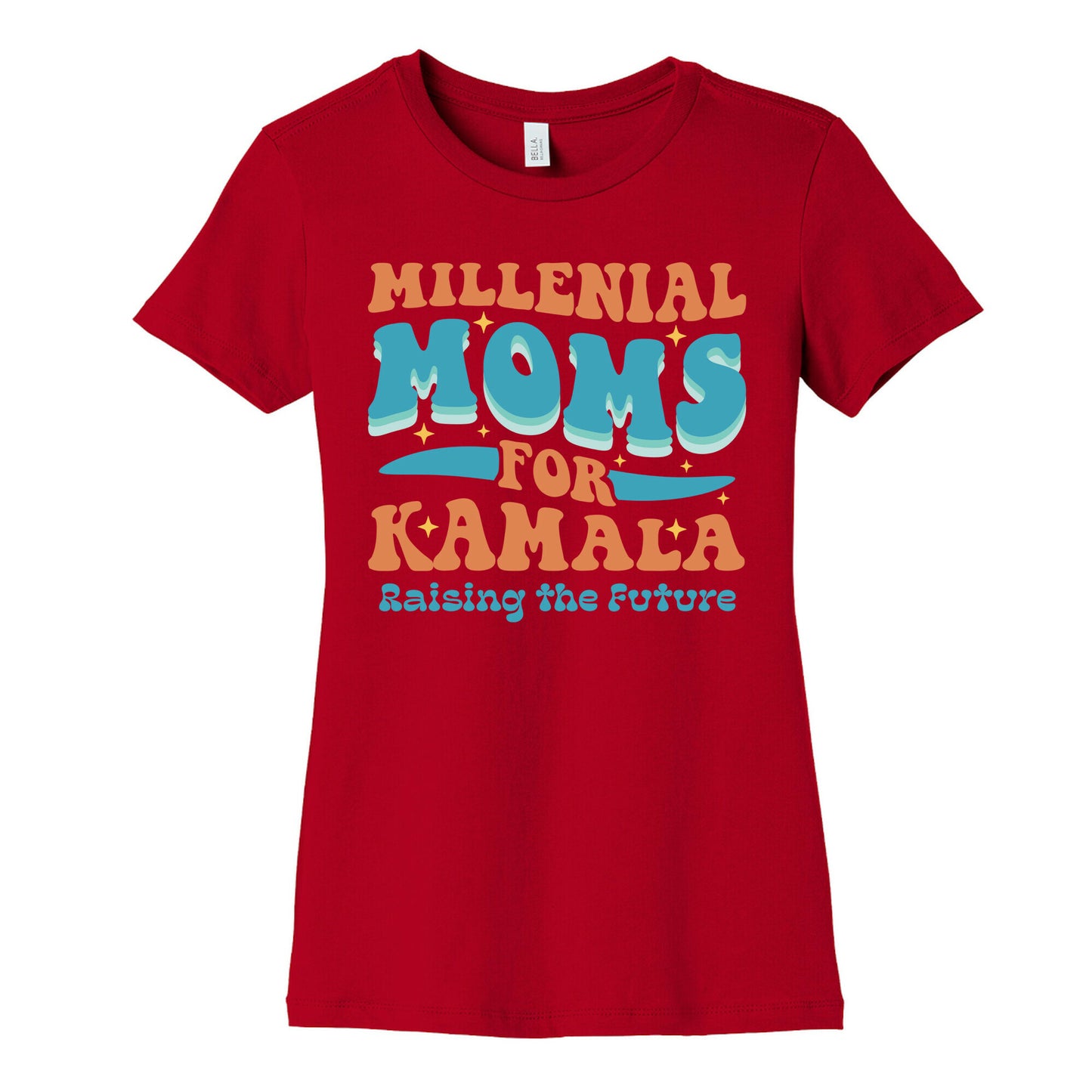 Millennial Moms for Kamala Womens Cotton Tee