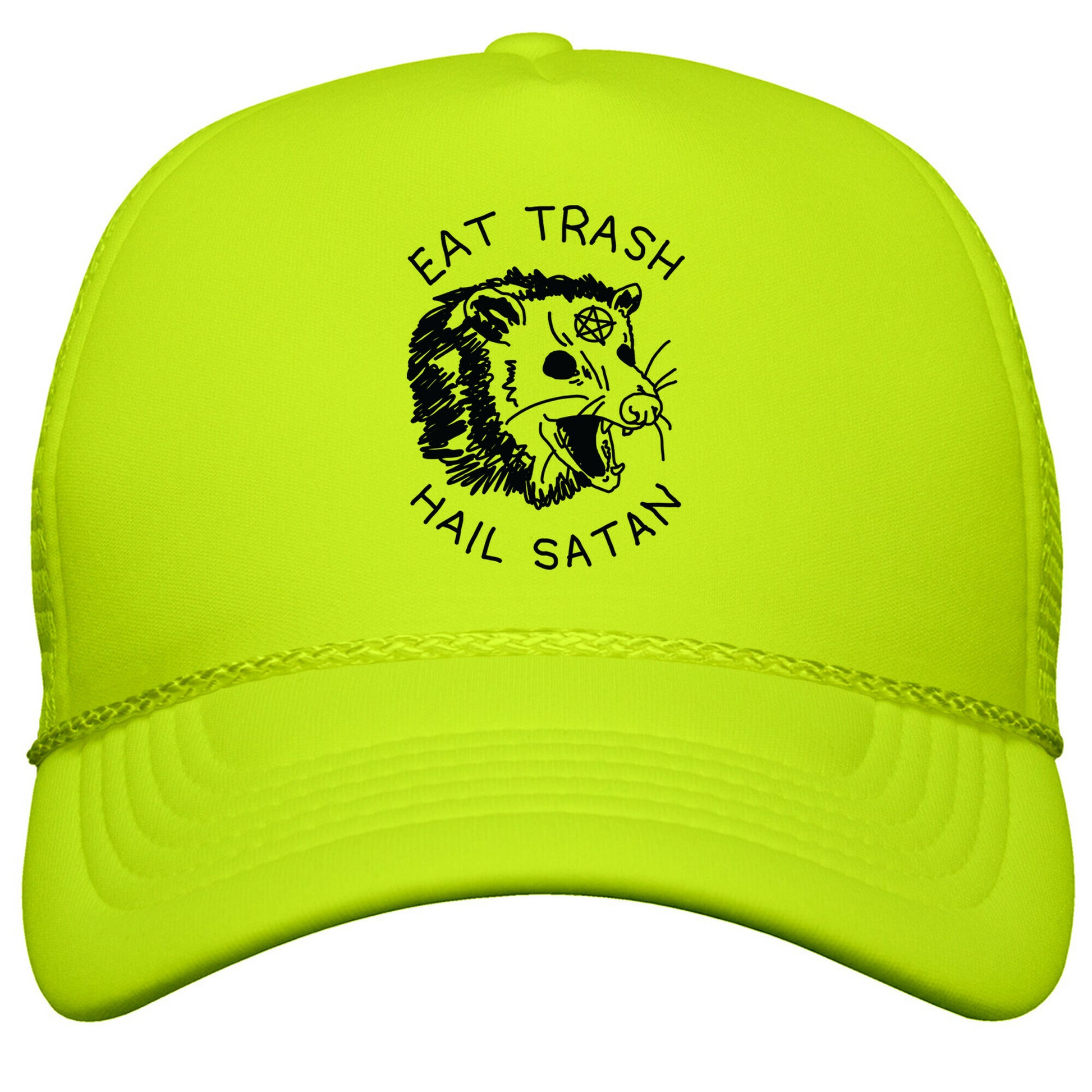 Eat Trash Hail Satan Possum Snapback Trucker Hat