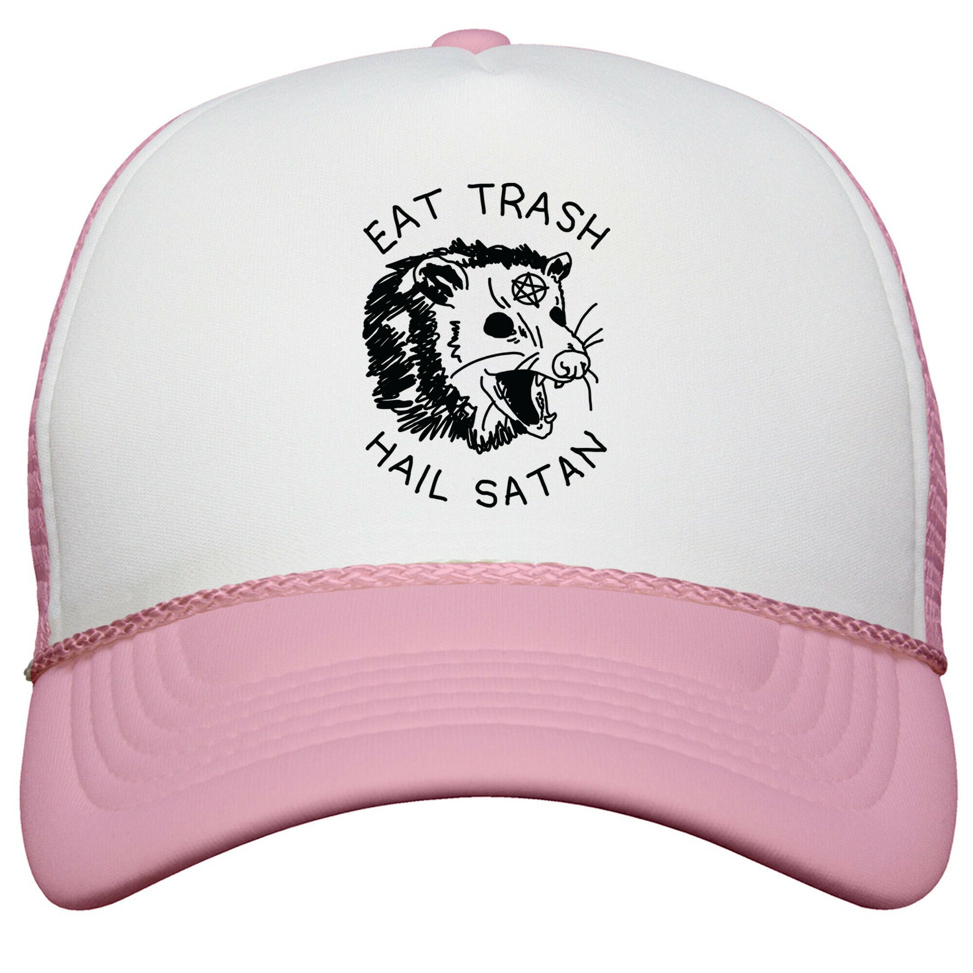 Eat Trash Hail Satan Possum Snapback Trucker Hat