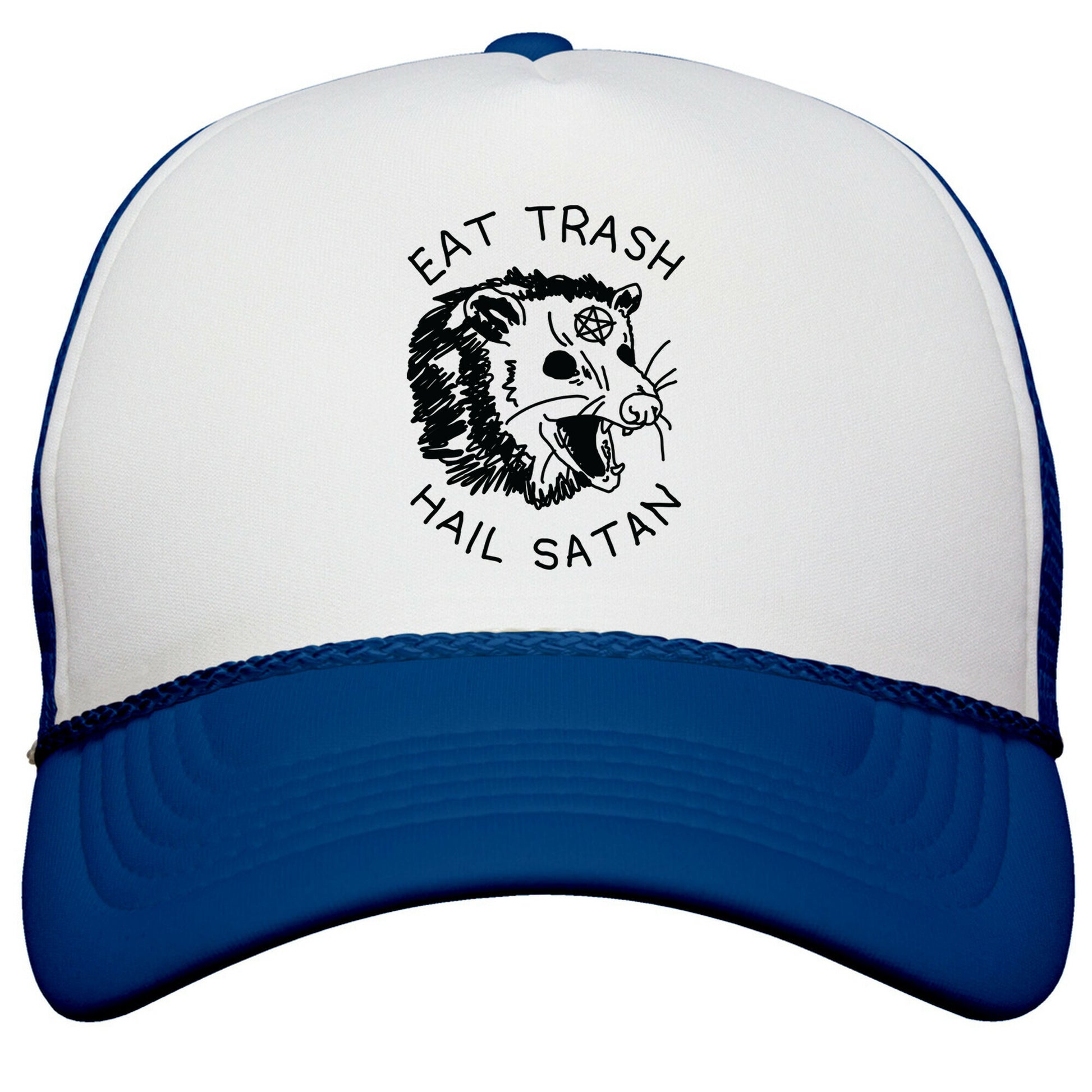 Eat Trash Hail Satan Possum Snapback Trucker Hat