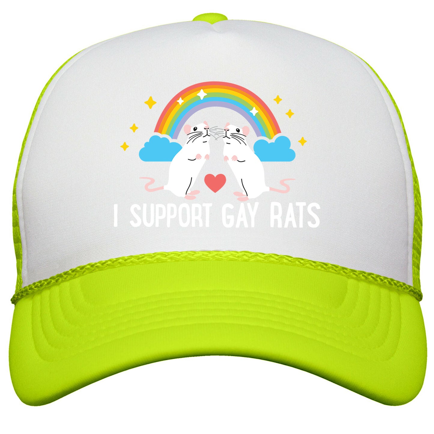 I Support Gay Rats Snapback Trucker Hat