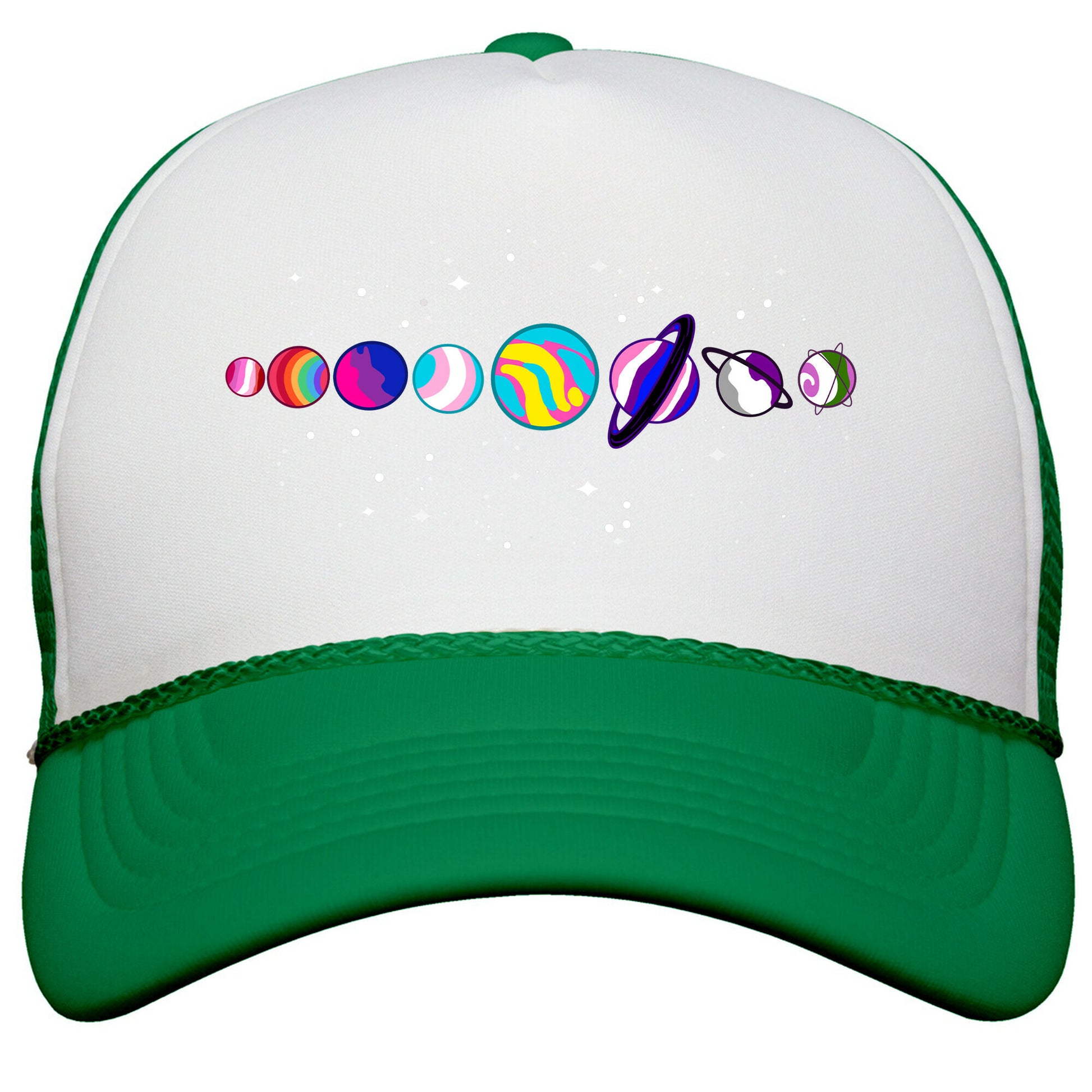 LGBTQ+ Planets Snapback Trucker Hat