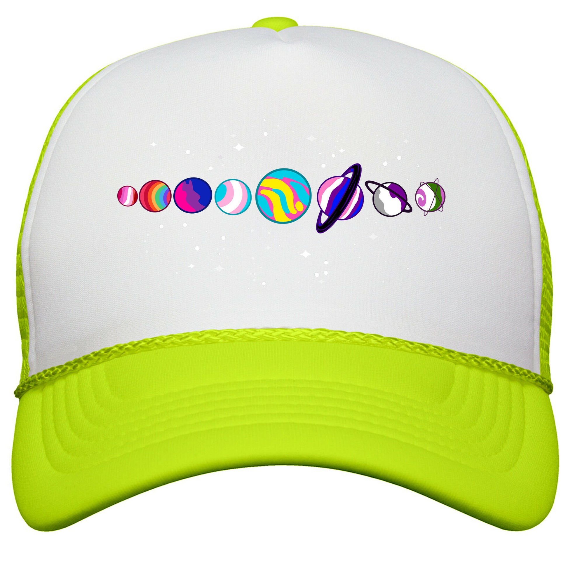 LGBTQ+ Planets Snapback Trucker Hat