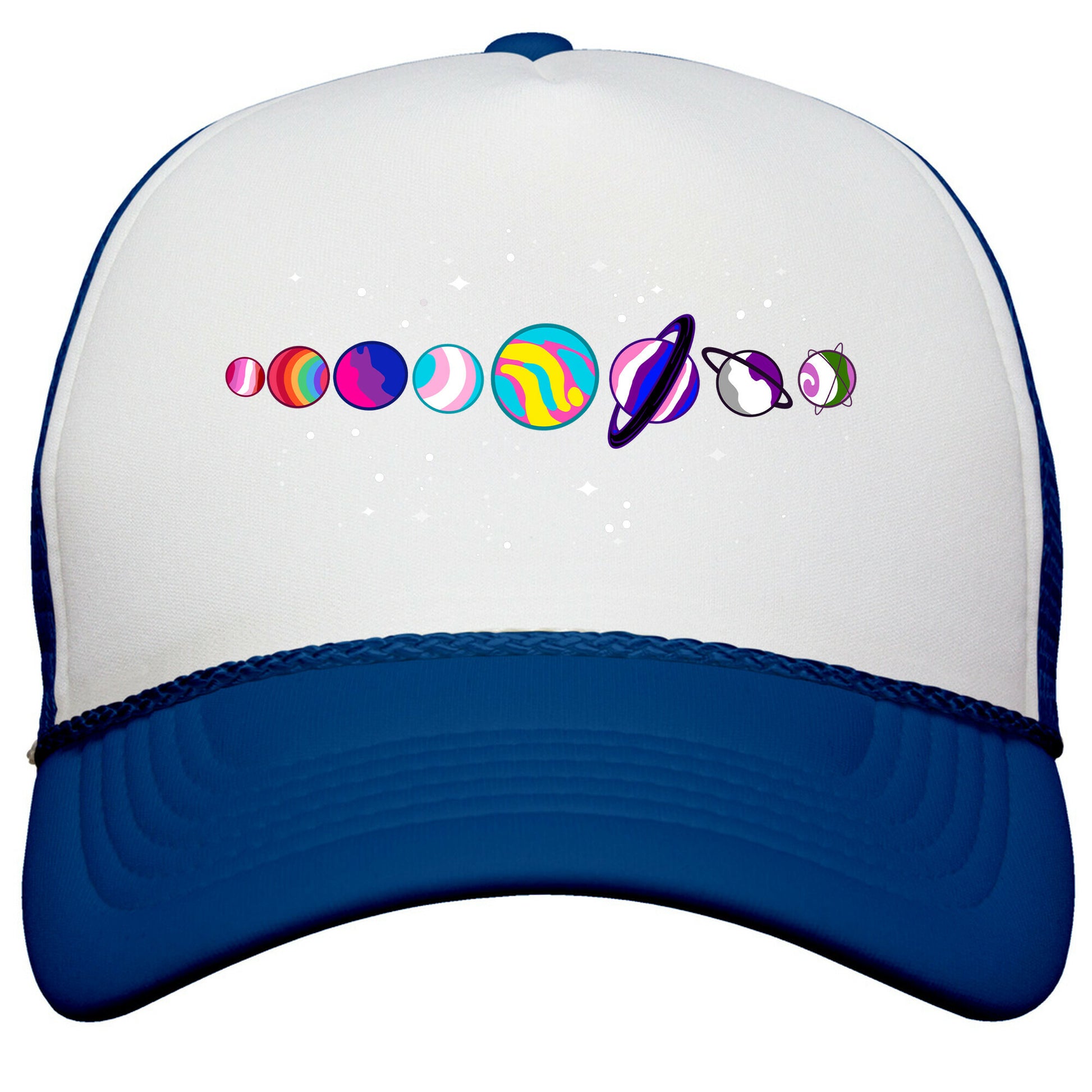 LGBTQ+ Planets Snapback Trucker Hat
