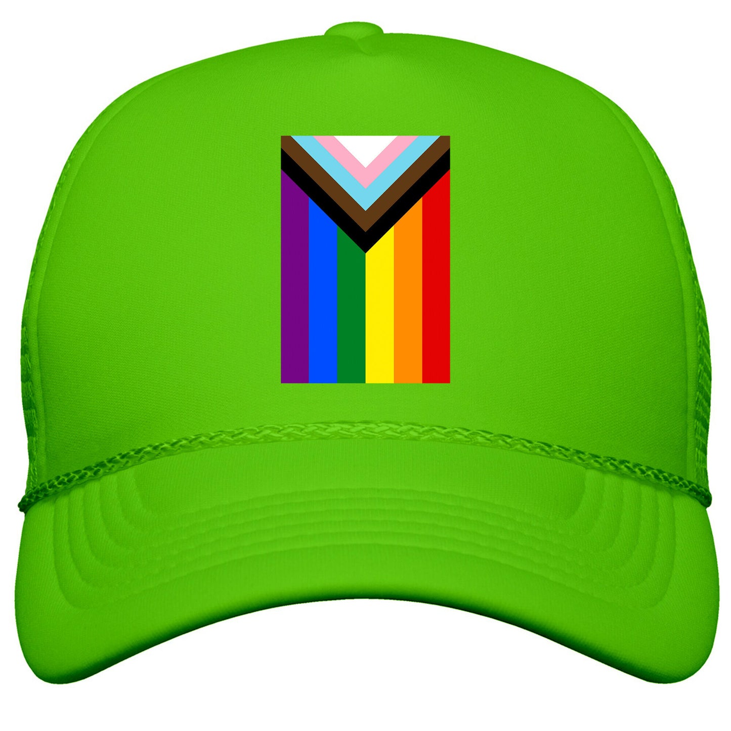 Progress Pride Flag Snapback Trucker Hat