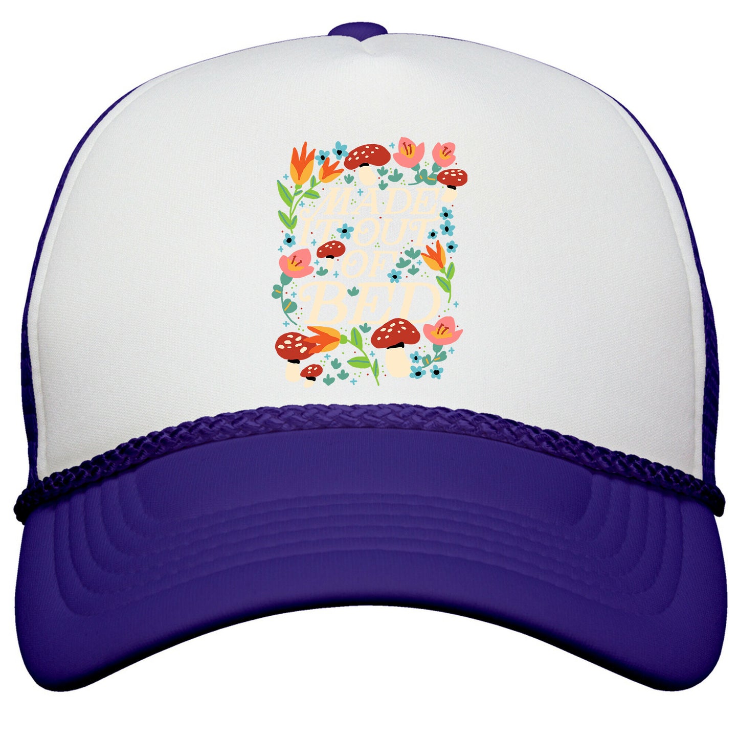 Made It Out Of Bed \(Floral\) Snapback Trucker Hat