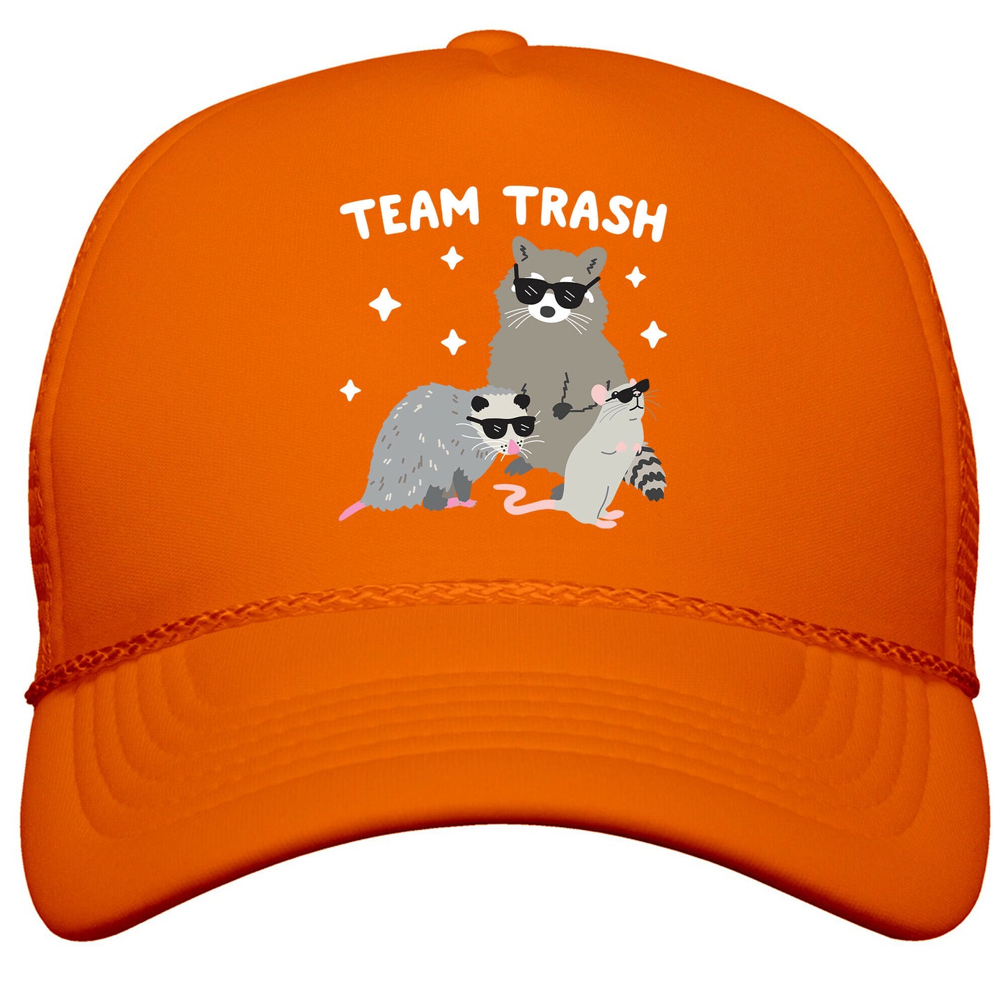 Team Trash Opossum Raccoon Rat Snapback Trucker Hat