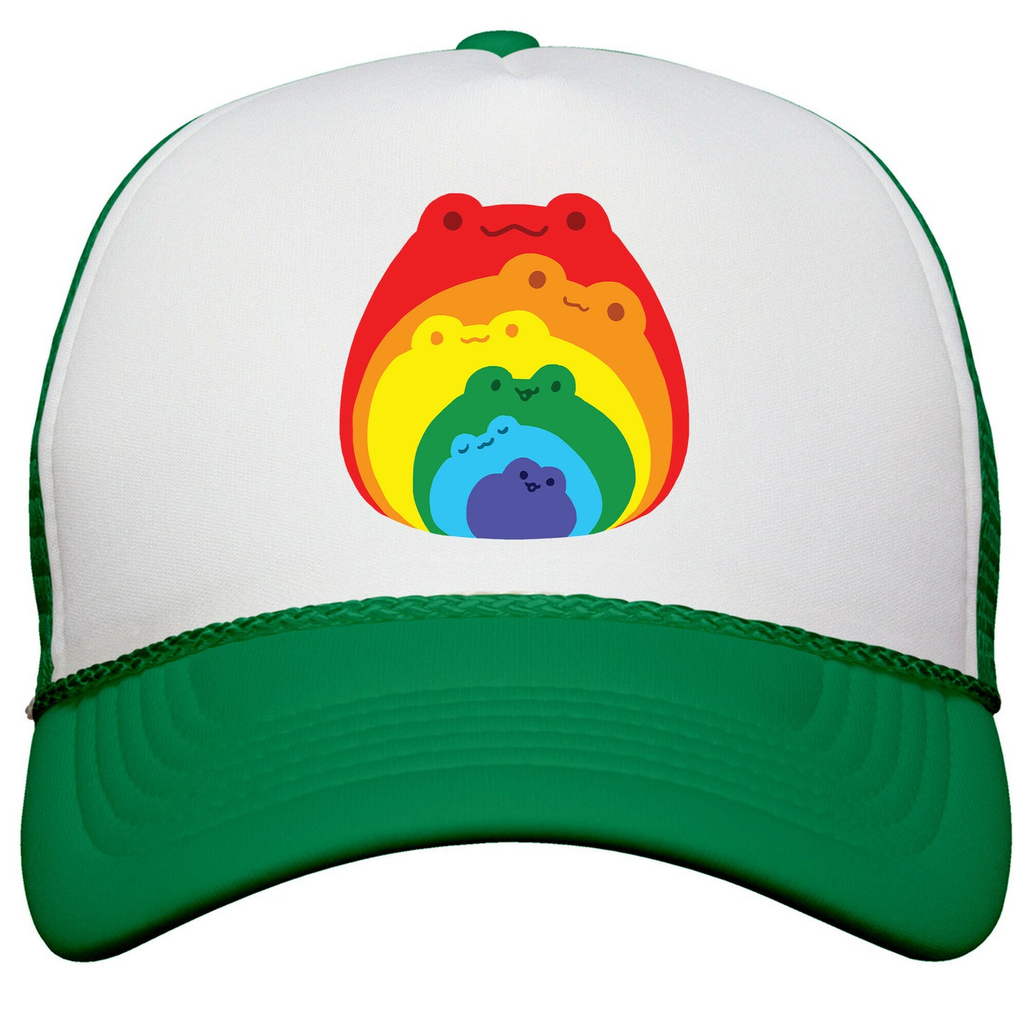 Frogs In Frogs In Frogs Rainbow Snapback Trucker Hat