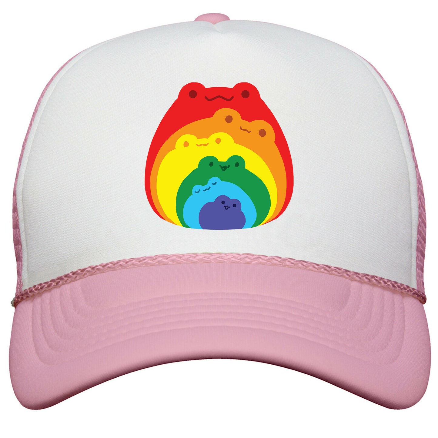Frogs In Frogs In Frogs Rainbow Snapback Trucker Hat