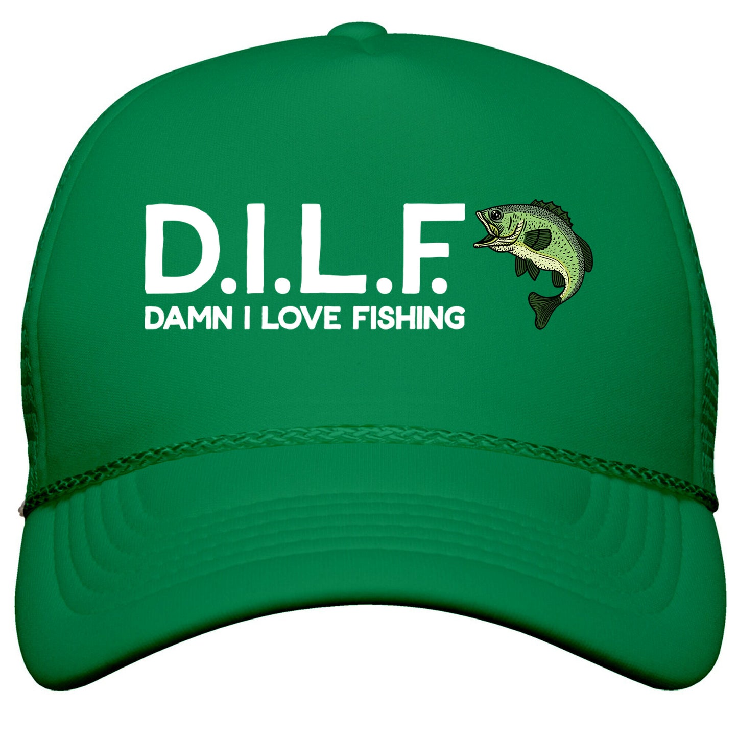 D.I.L.F. Damn I Love Fishing Snapback Trucker Hat