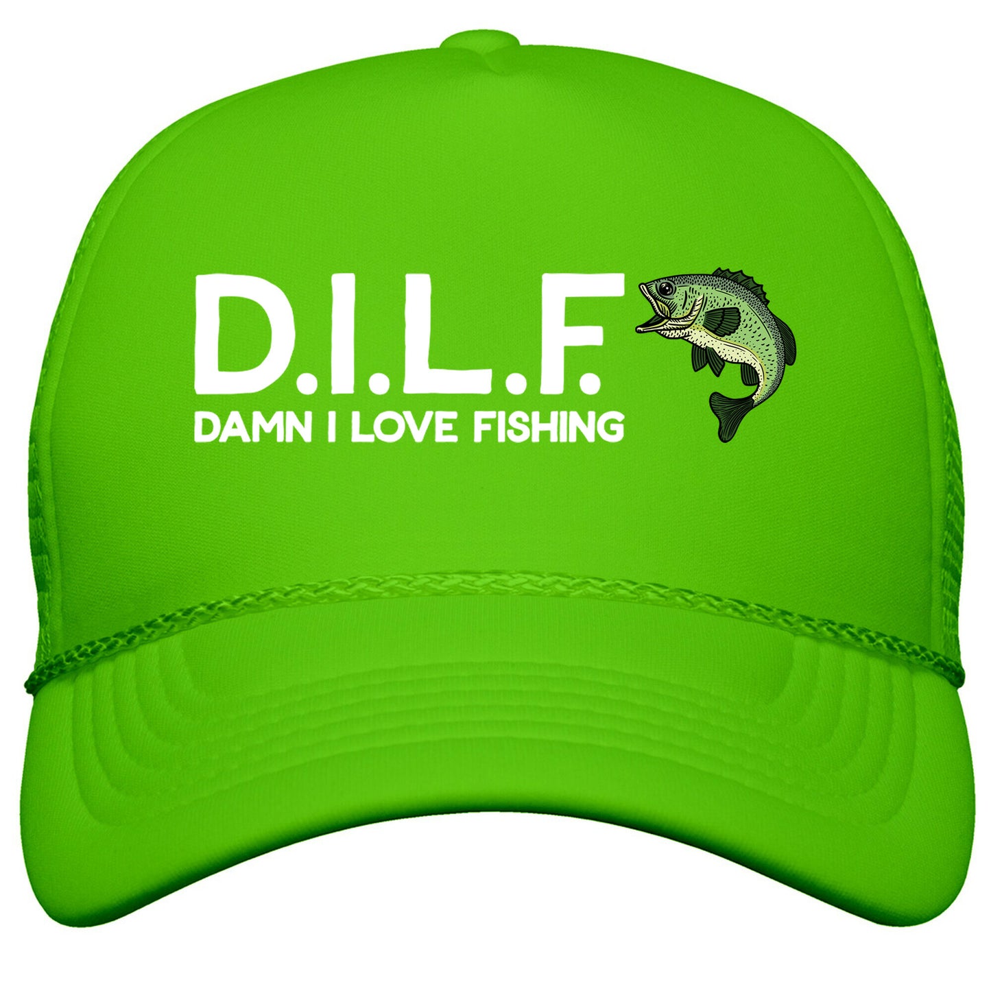 D.I.L.F. Damn I Love Fishing Snapback Trucker Hat