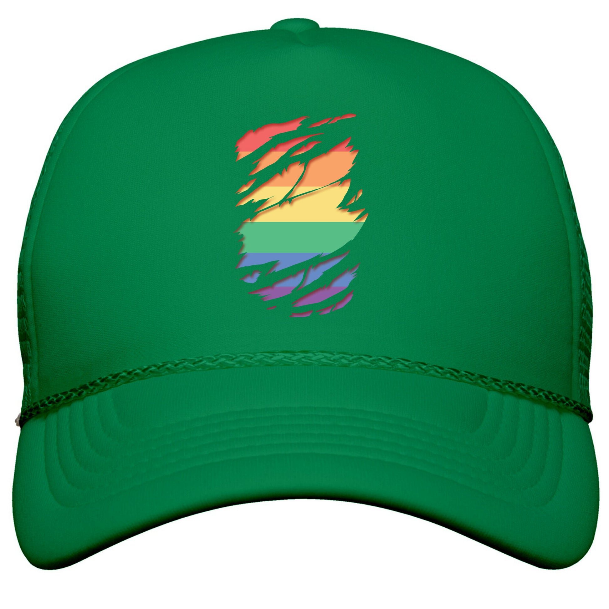 Ripped Shirt: Gay Pride Snapback Trucker Hat