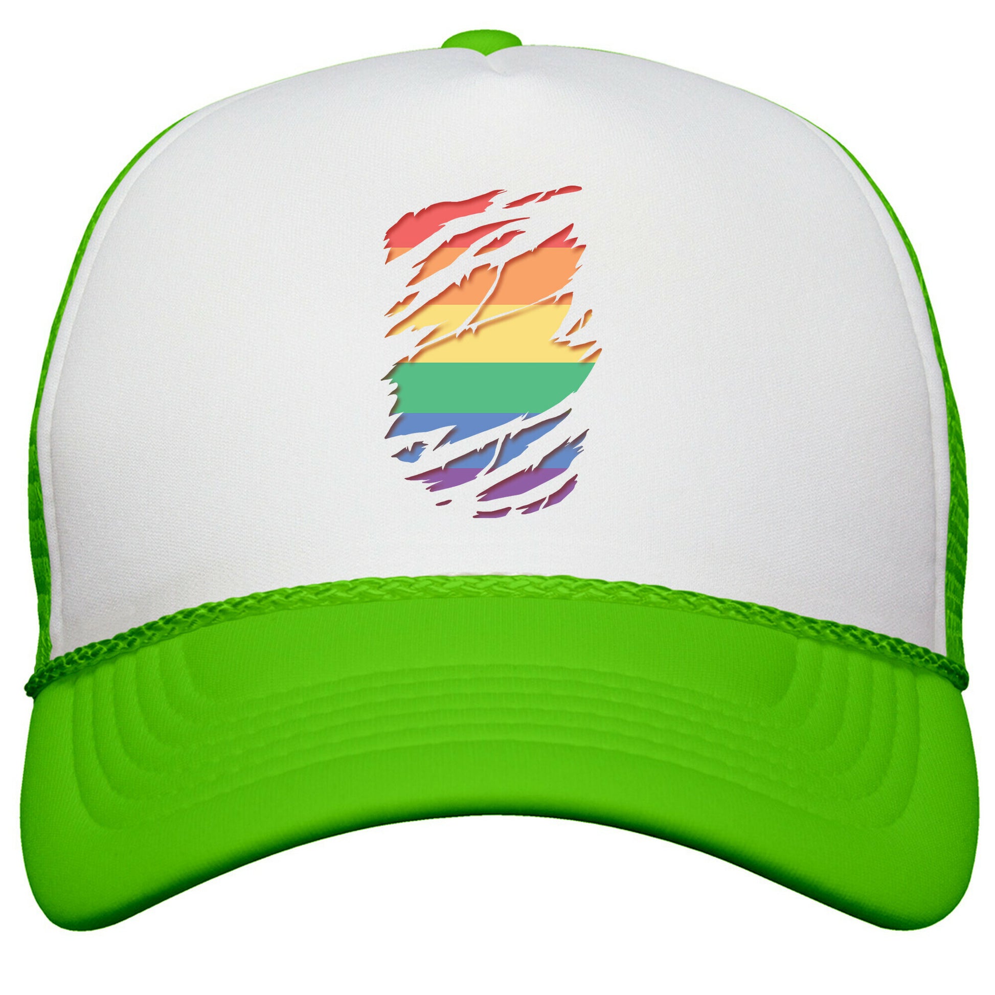 Ripped Shirt: Gay Pride Snapback Trucker Hat