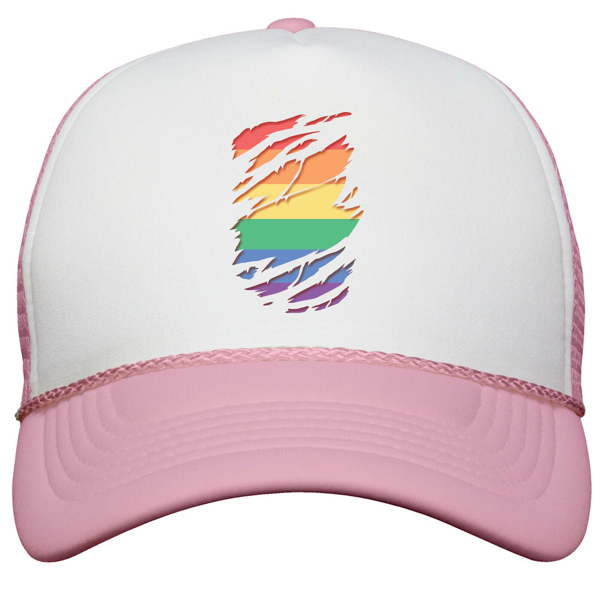Ripped Shirt: Gay Pride Snapback Trucker Hat
