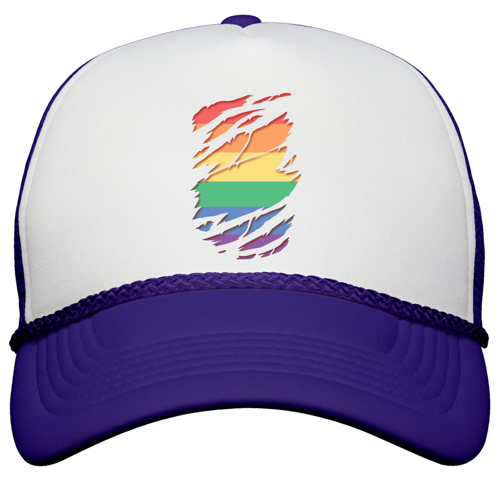 Ripped Shirt: Gay Pride Snapback Trucker Hat