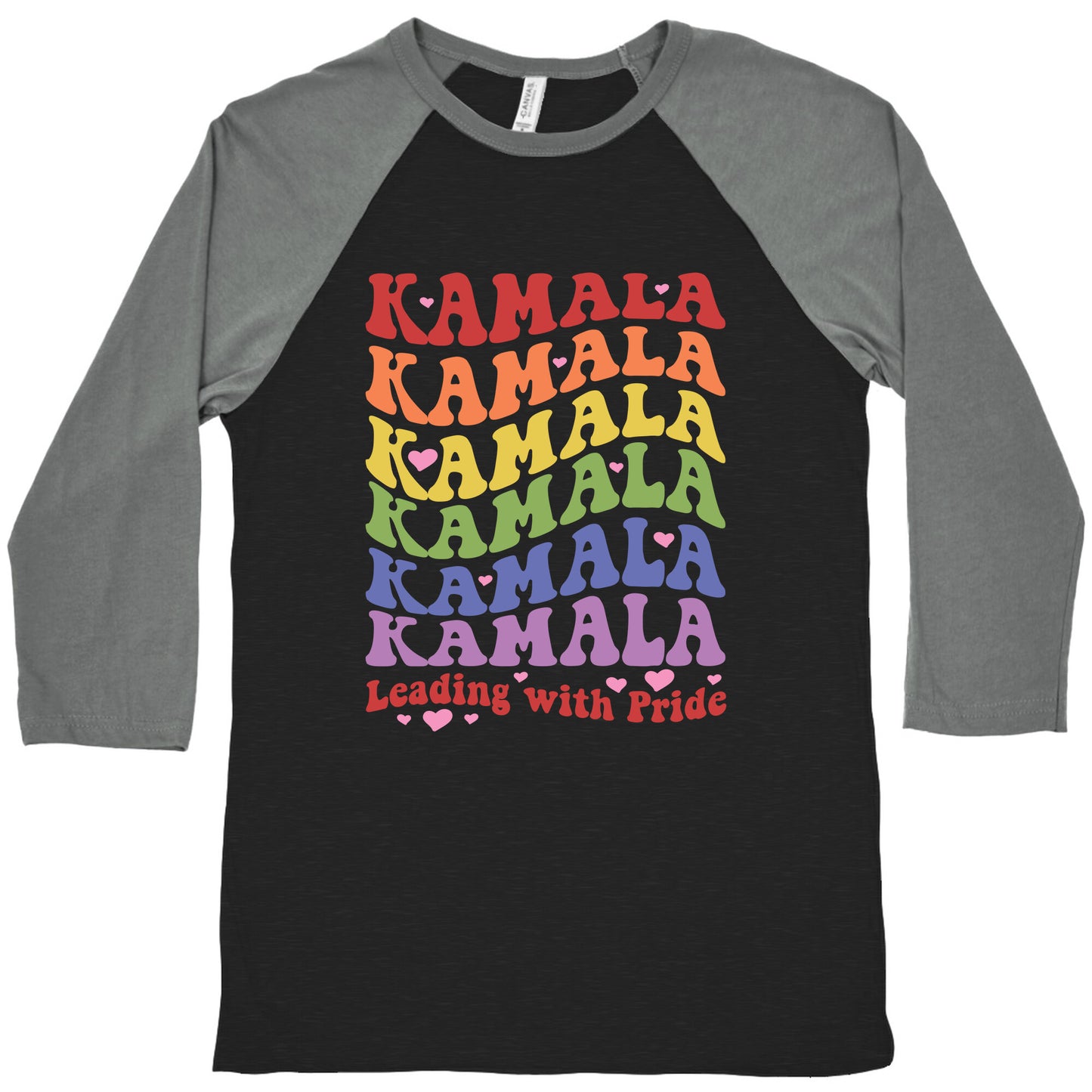 Kamala Leading With Pride Baseball Tee