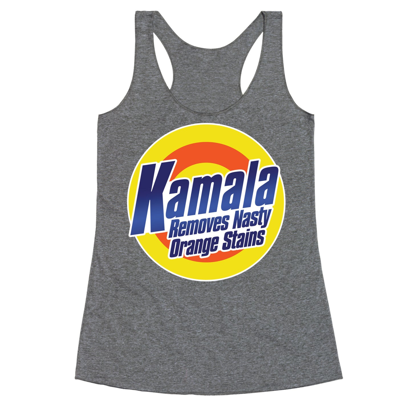 Kamala Removes Nasty Orange Stains Racerback Tank