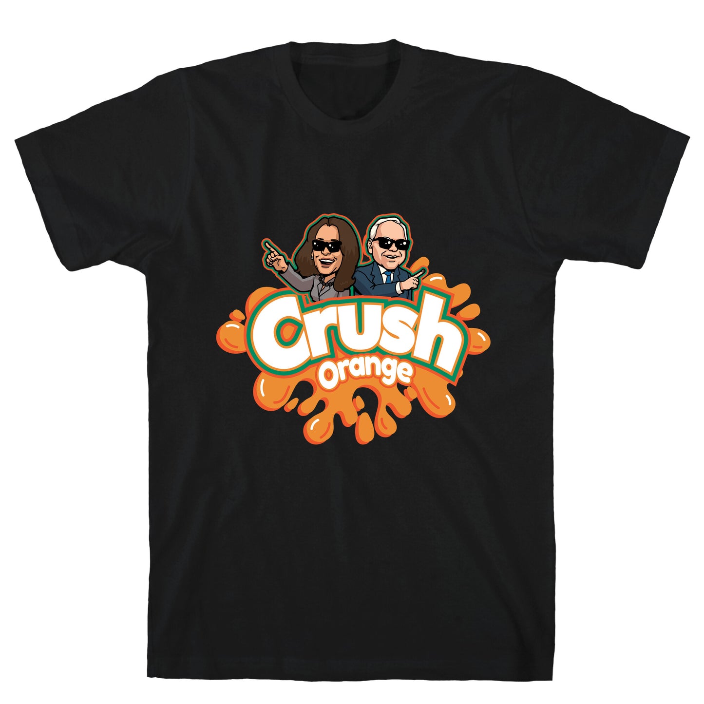 Orange Crush Harris Walz 2024 T-Shirt