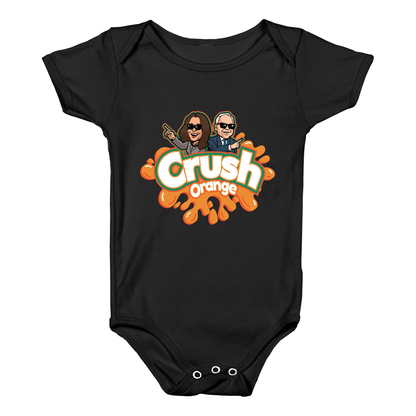 Orange Crush Harris Walz 2024 Baby One-Piece