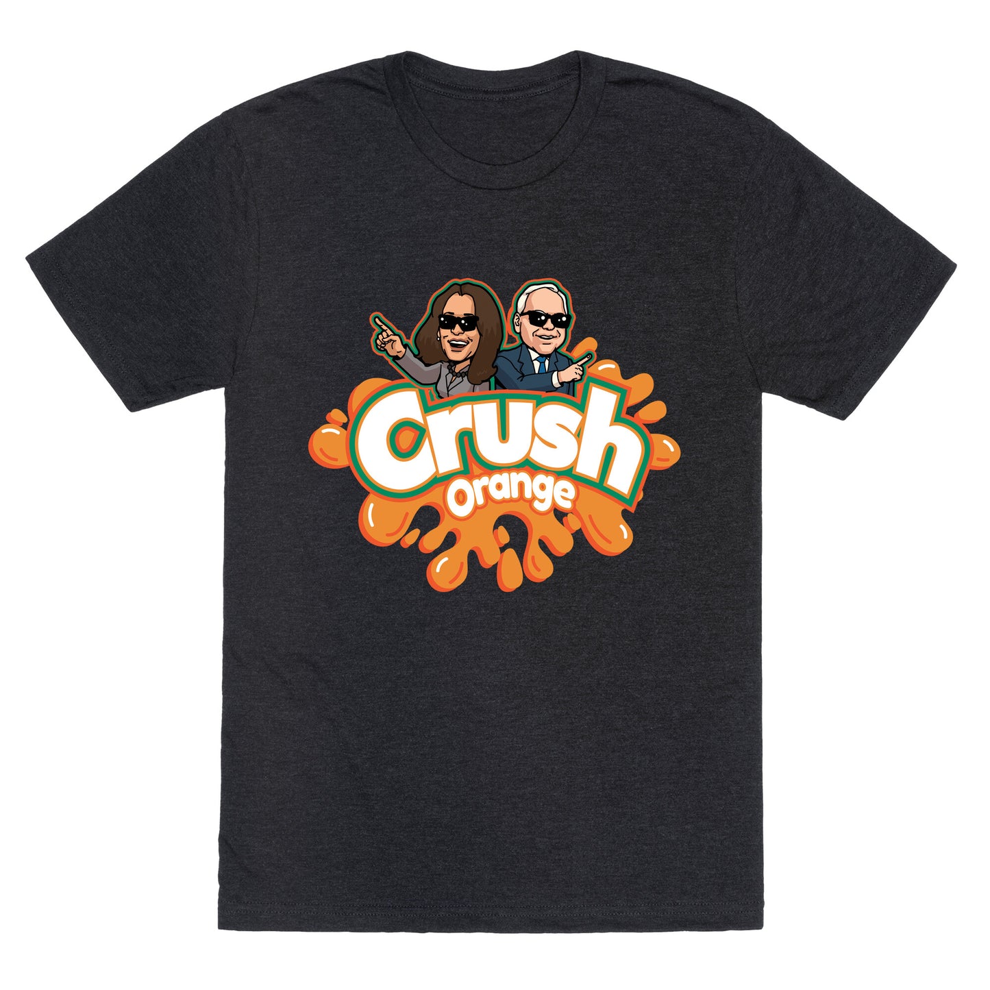Orange Crush Harris Walz 2024 Unisex Triblend Tee