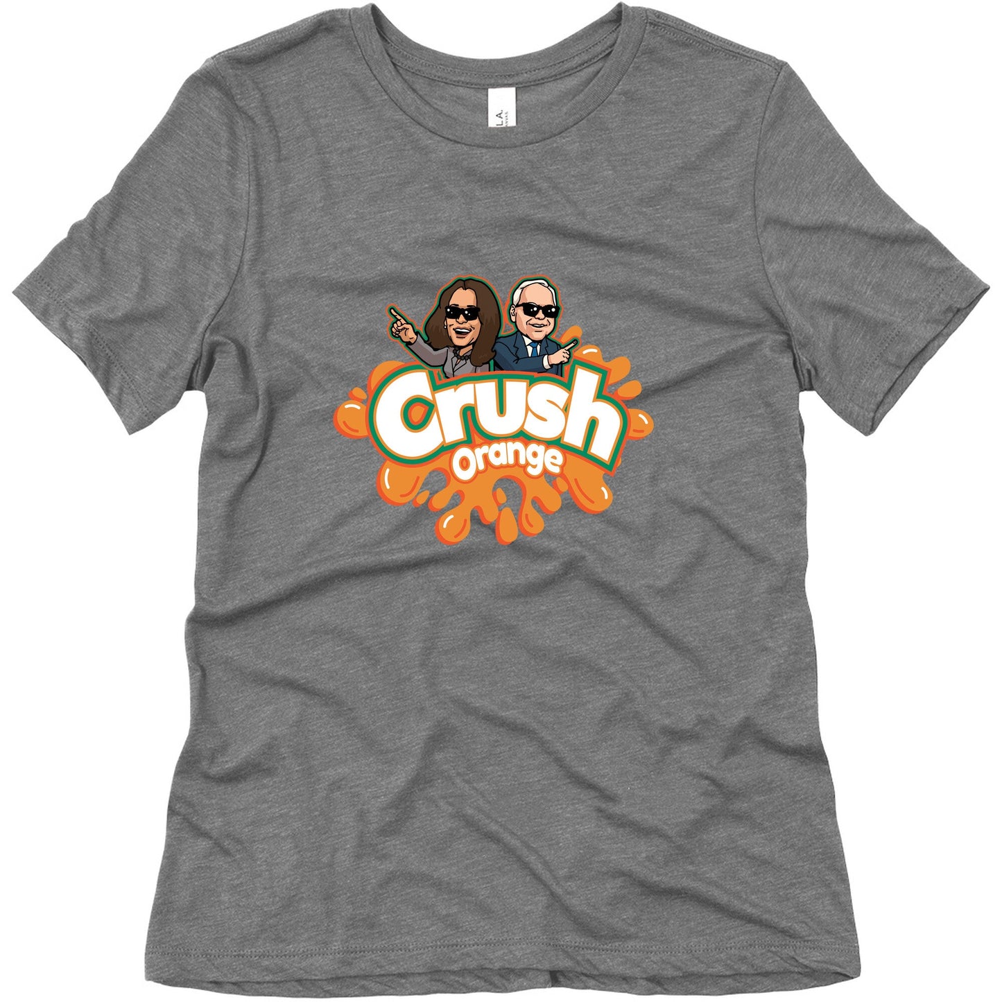 Orange Crush Harris Walz 2024 Womens Triblend Tee