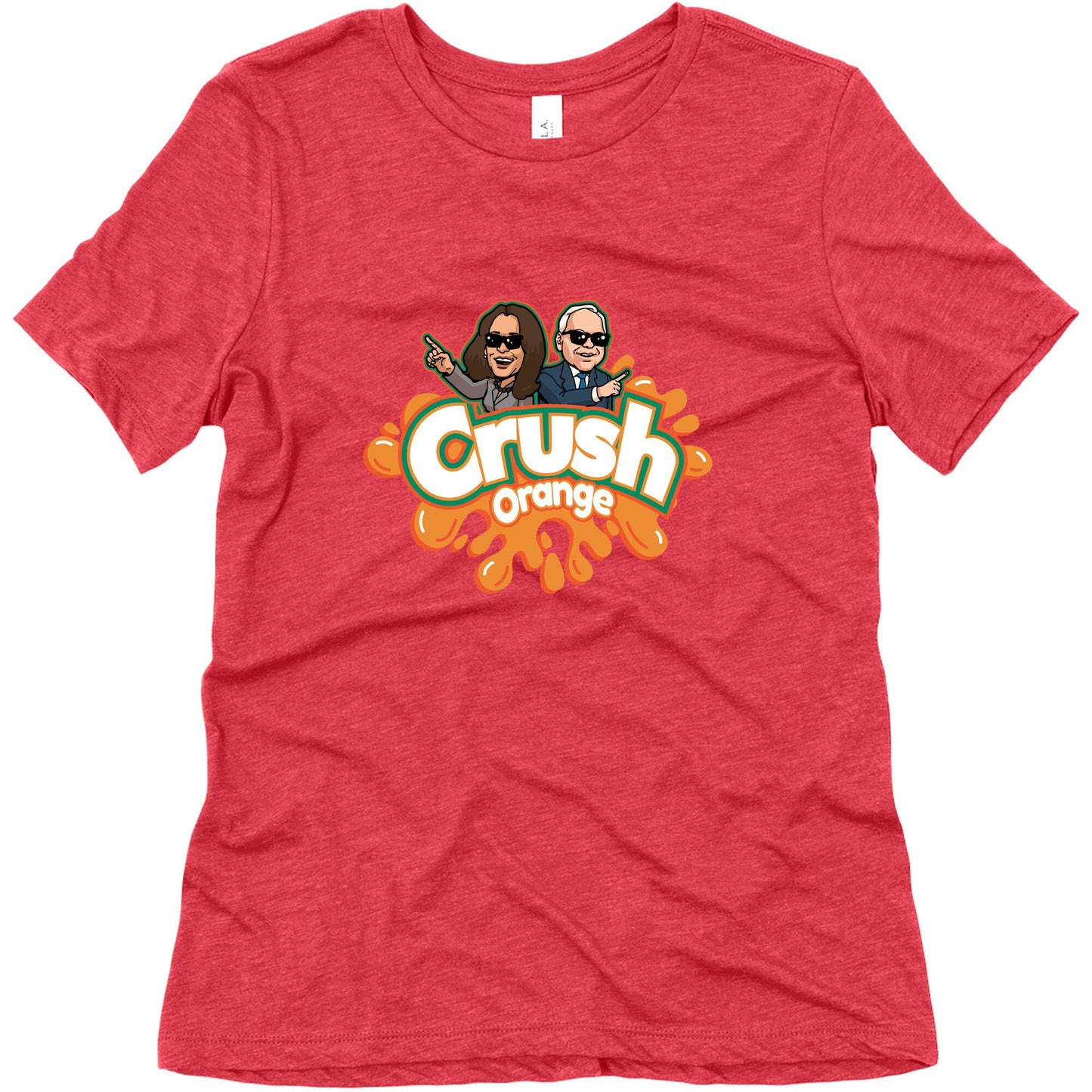 Orange Crush Harris Walz 2024 Womens Triblend Tee