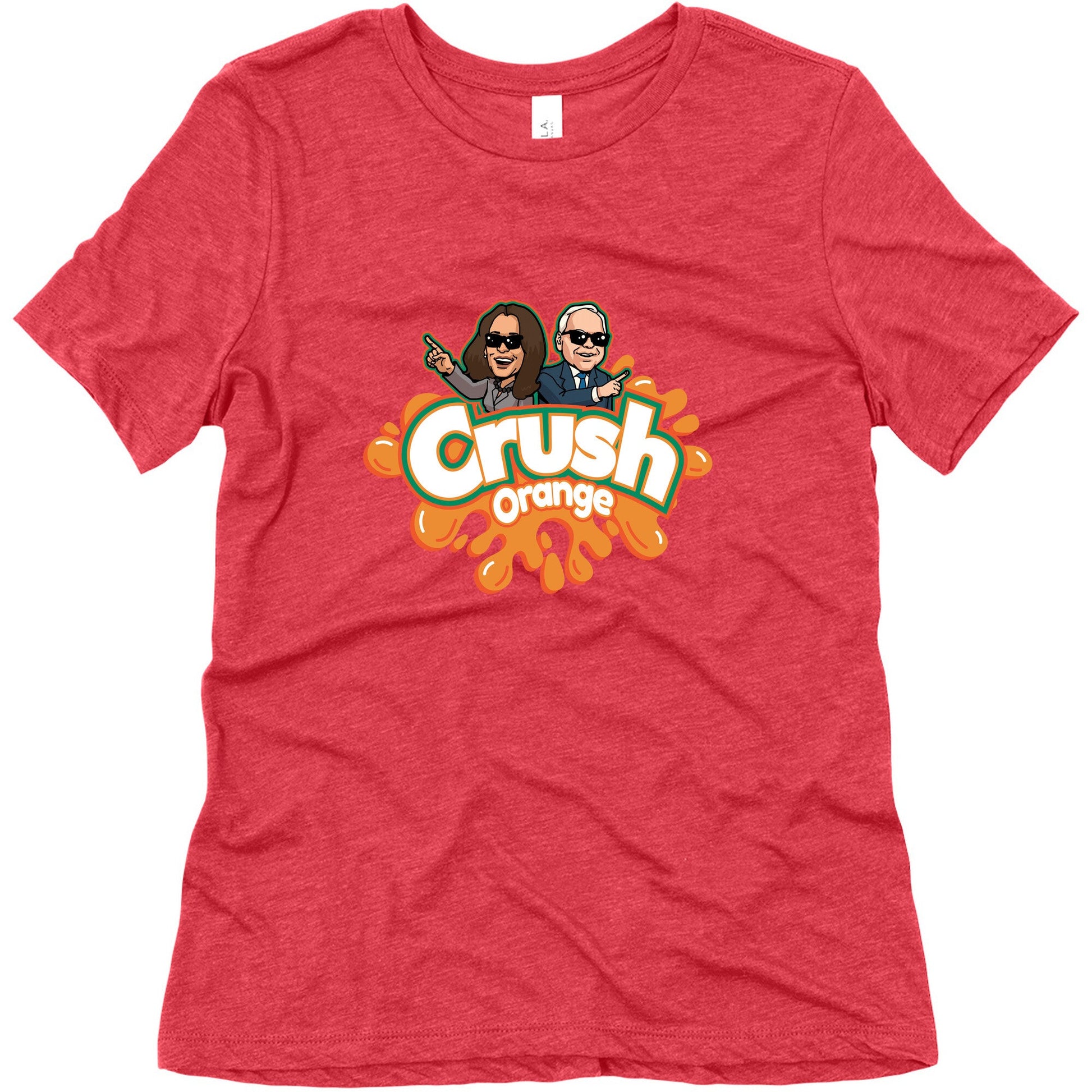 Orange Crush Harris Walz 2024 Womens Triblend Tee
