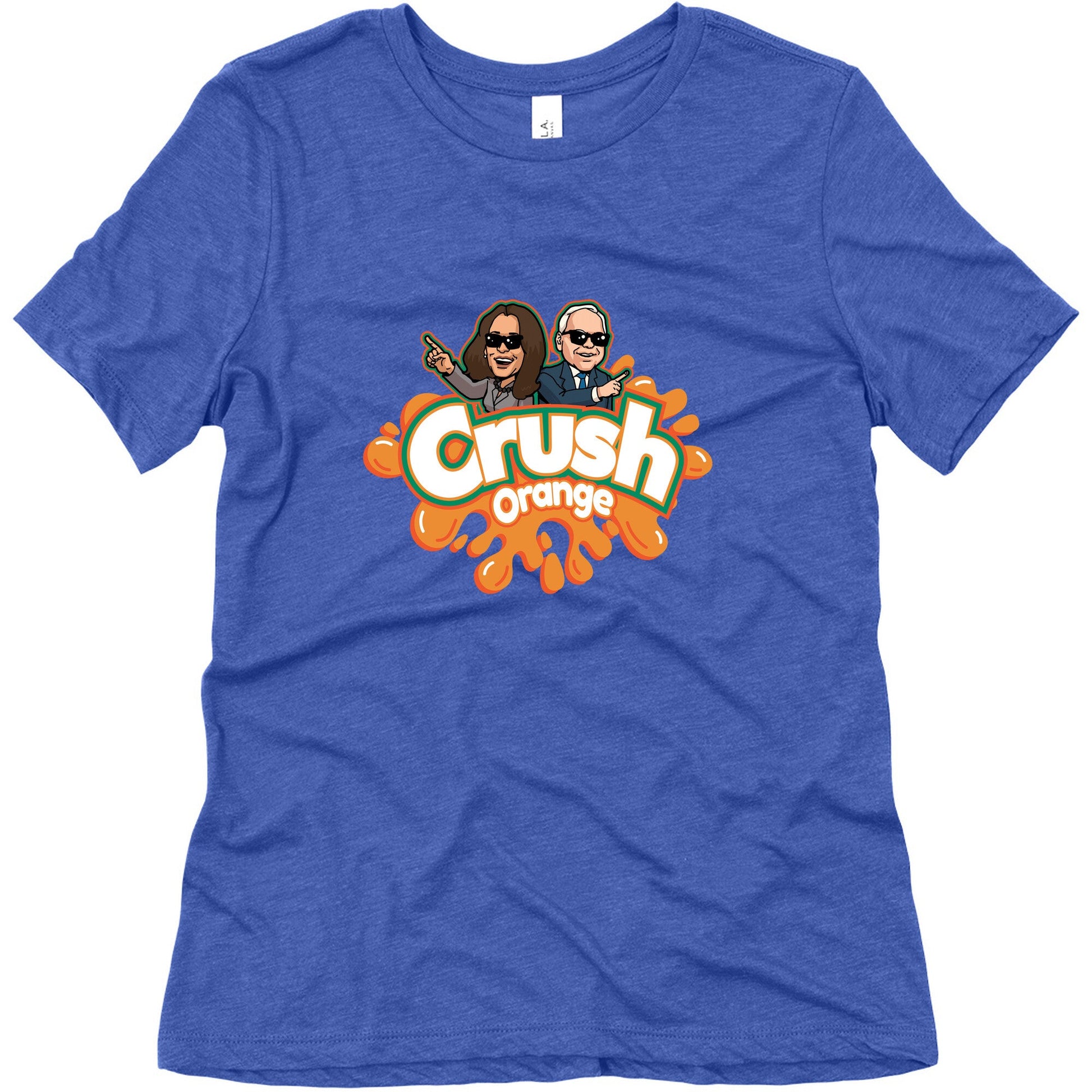 Orange Crush Harris Walz 2024 Womens Triblend Tee