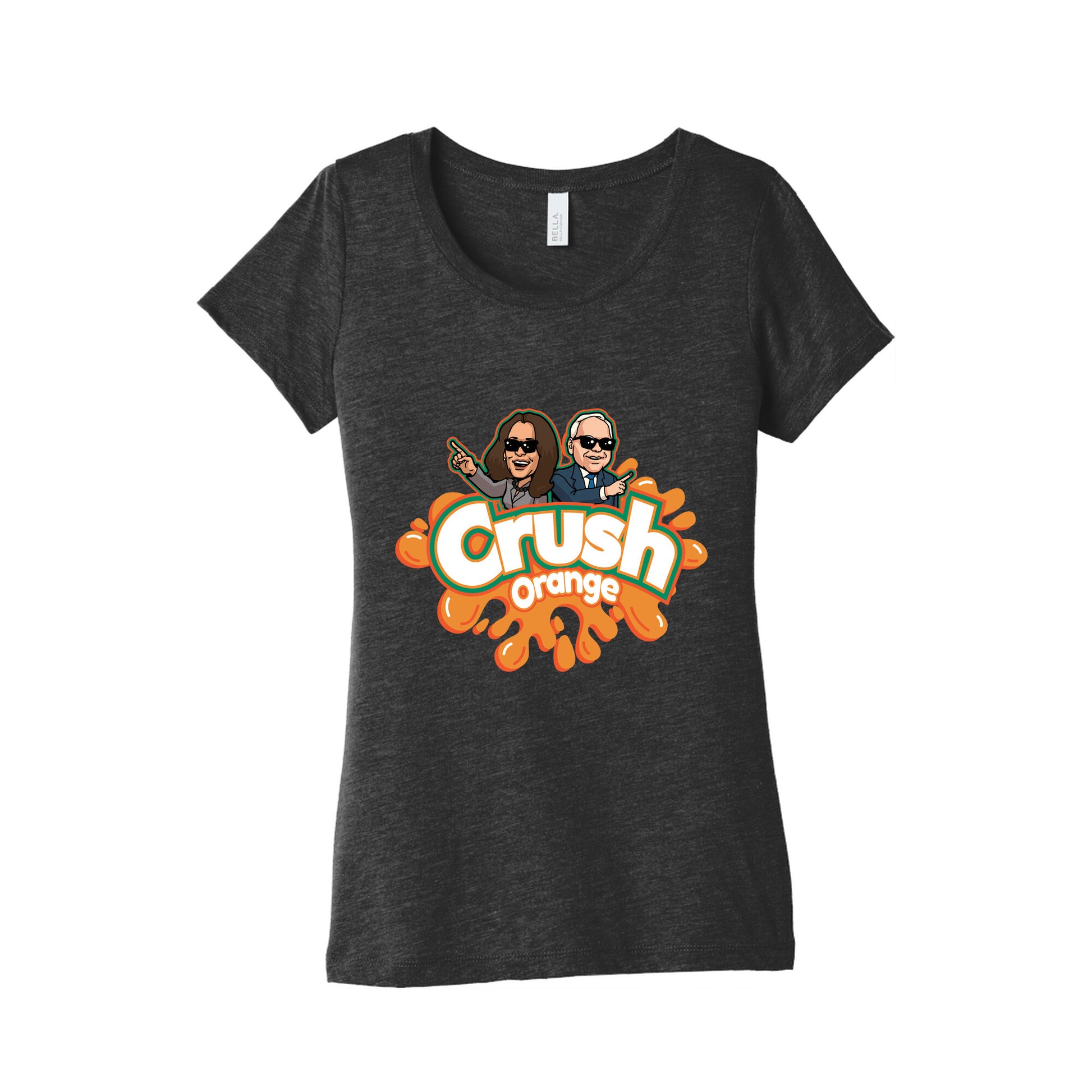 Orange Crush Harris Walz 2024 Womens Triblend Tee