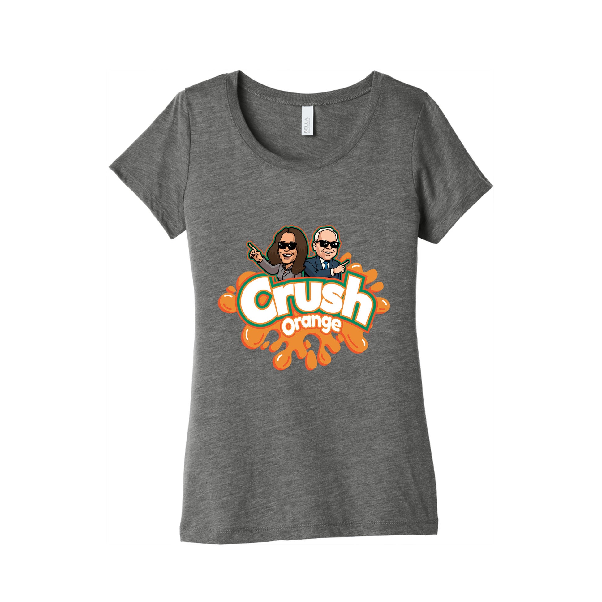 Orange Crush Harris Walz 2024 Womens Triblend Tee
