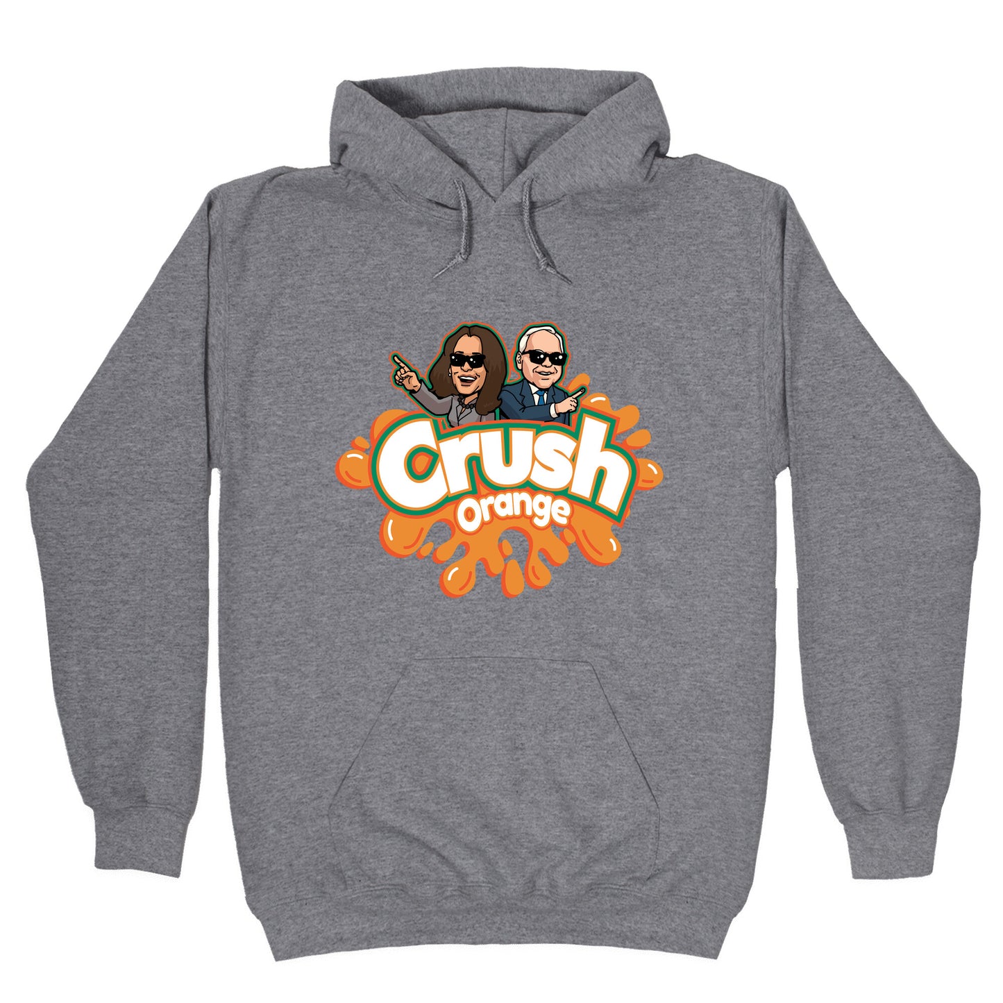 Orange Crush Harris Walz 2024 Hoodie