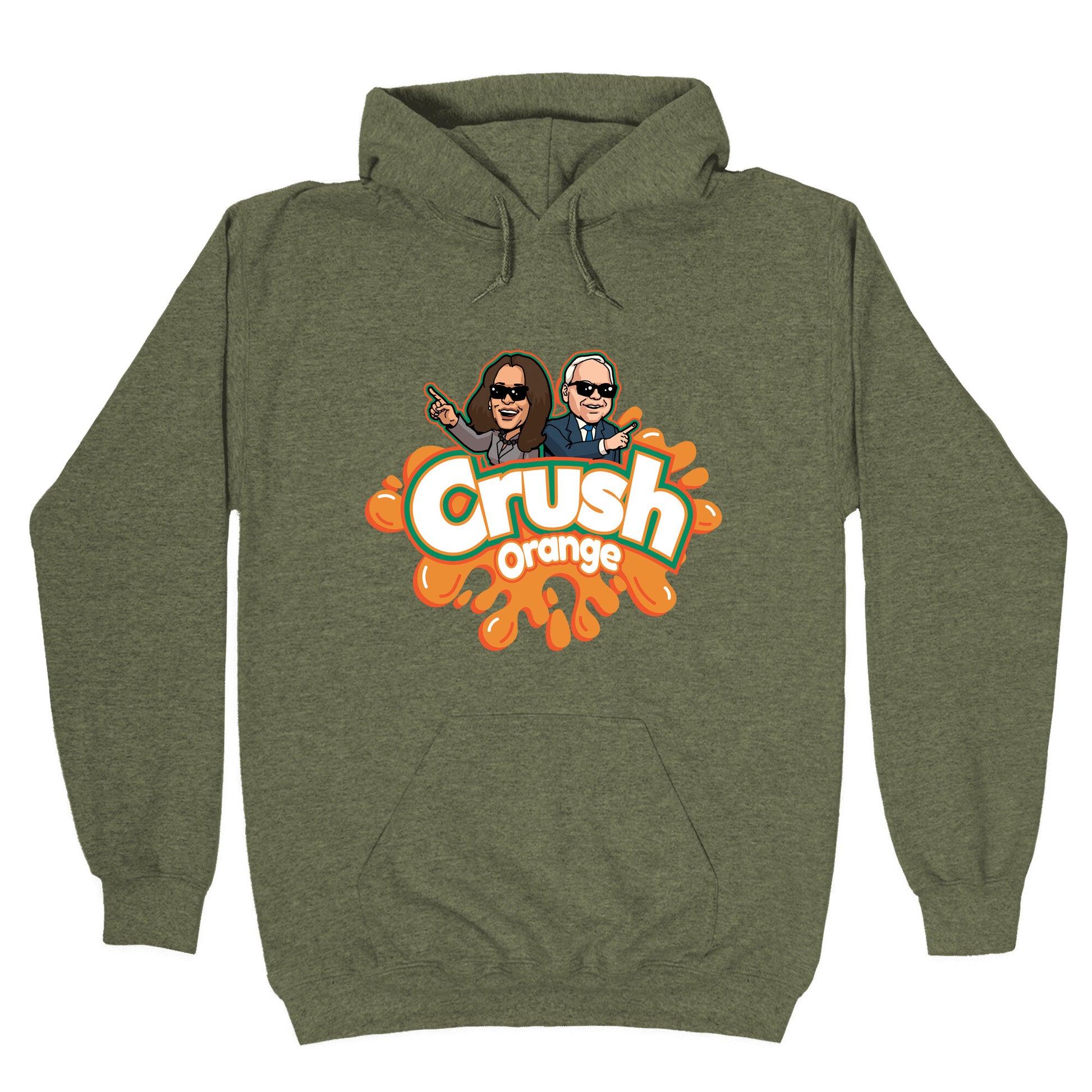 Orange Crush Harris Walz 2024 Hoodie