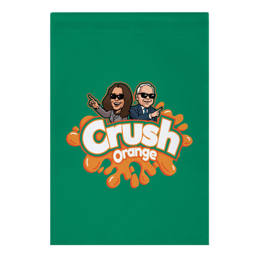 Orange Crush Harris Walz 2024 Garden Flag