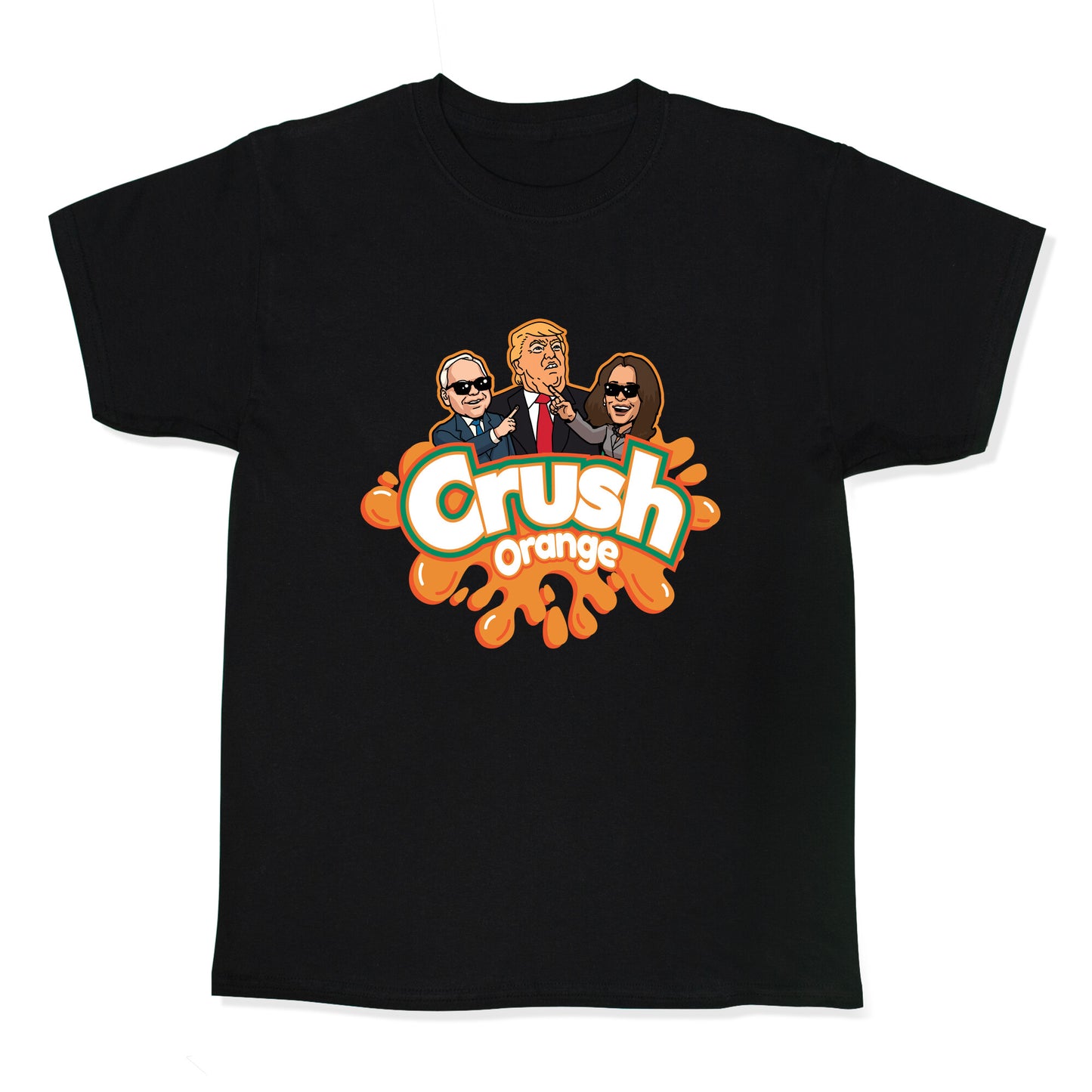 Orange Crush Harris Walz 2024 Kids Tee